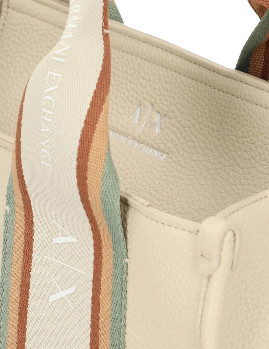 Armani Bolso Shopper color crema