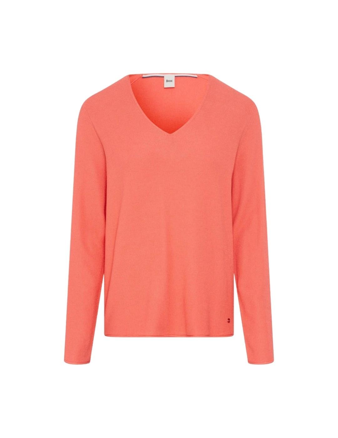 Brax Jersey cuello pico Salmón