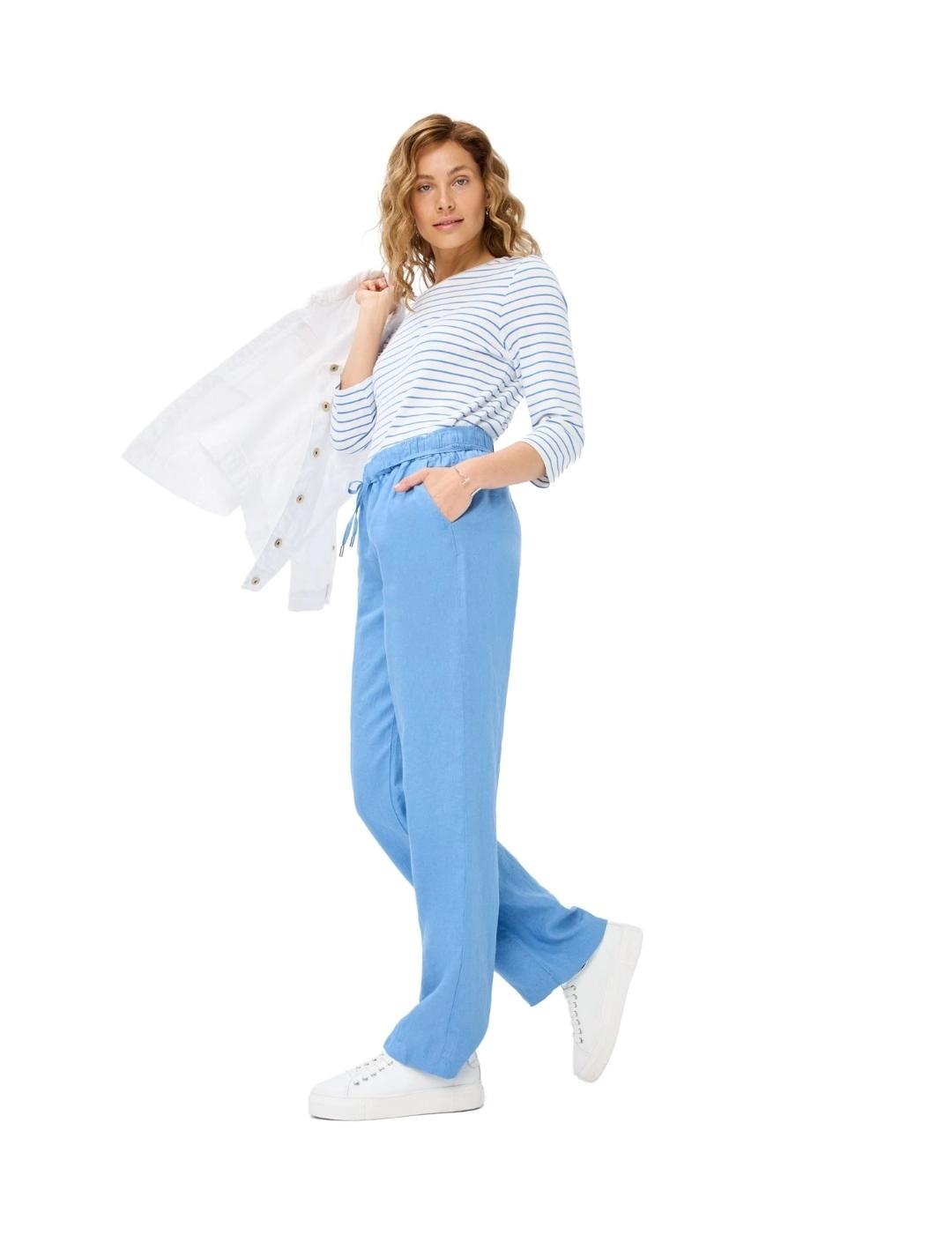 Brax Pantalón de lino Farina Regular Stone