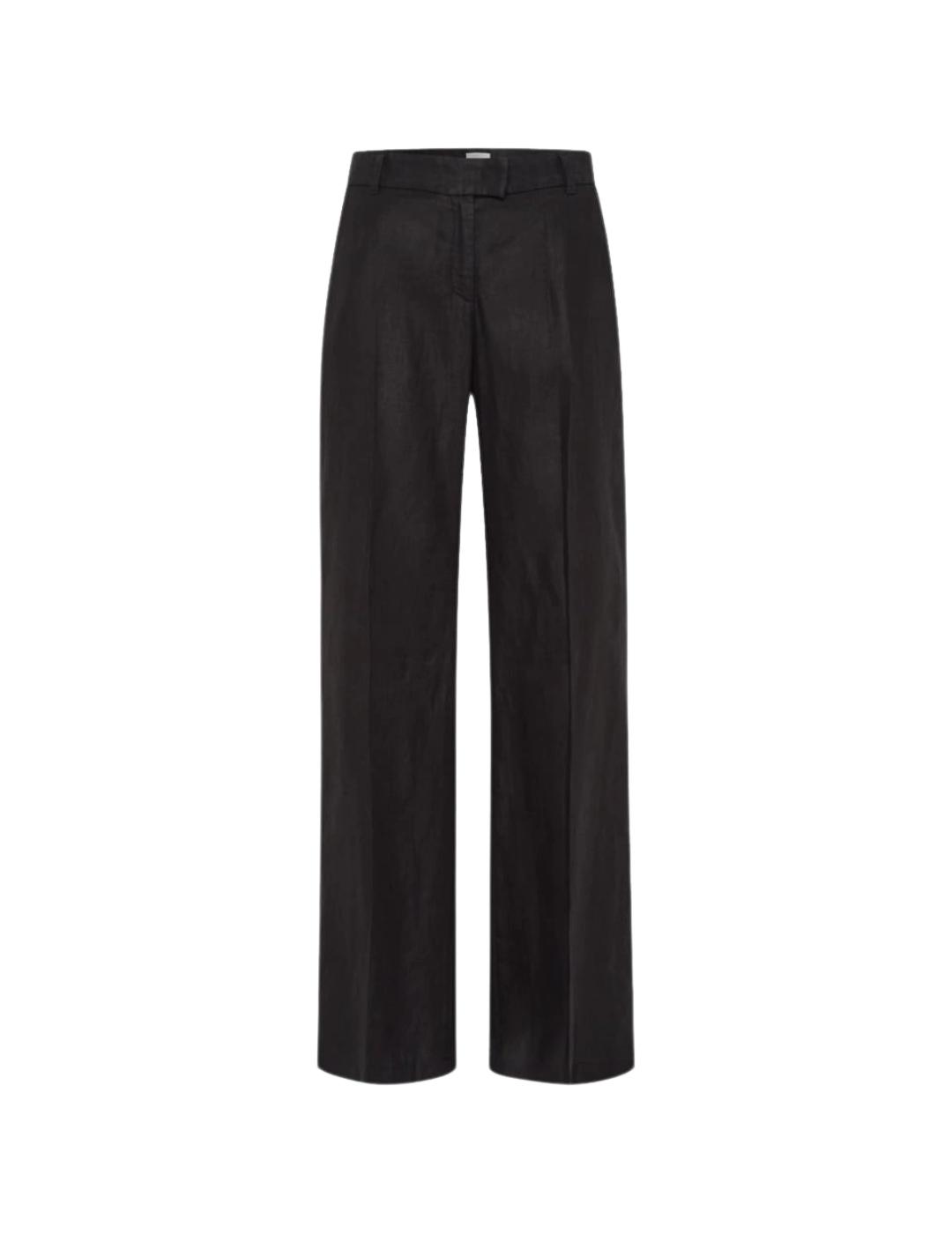 Brax Pantalón Maine Negro de lino fluido