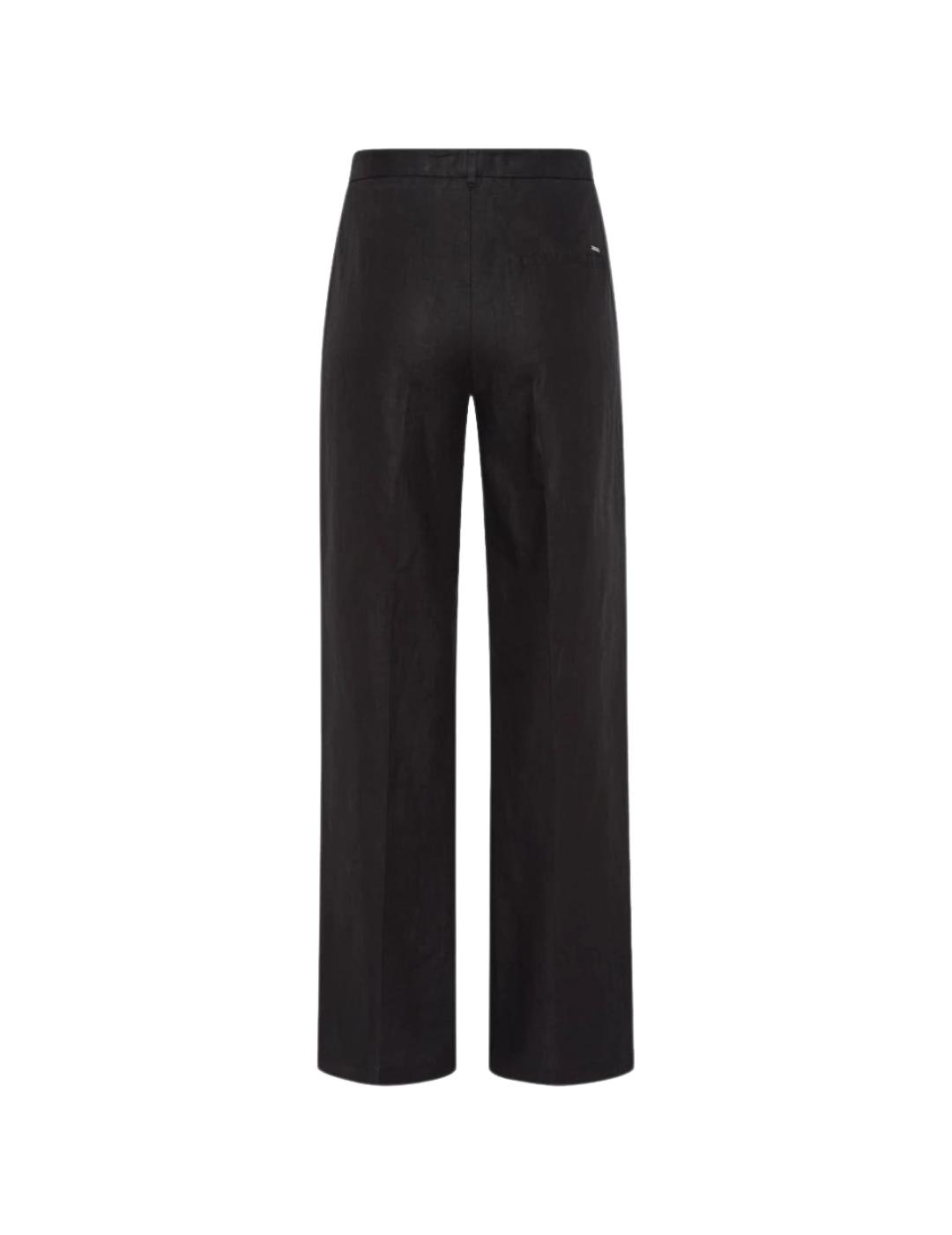 Brax Pantalón Maine Negro de lino fluido