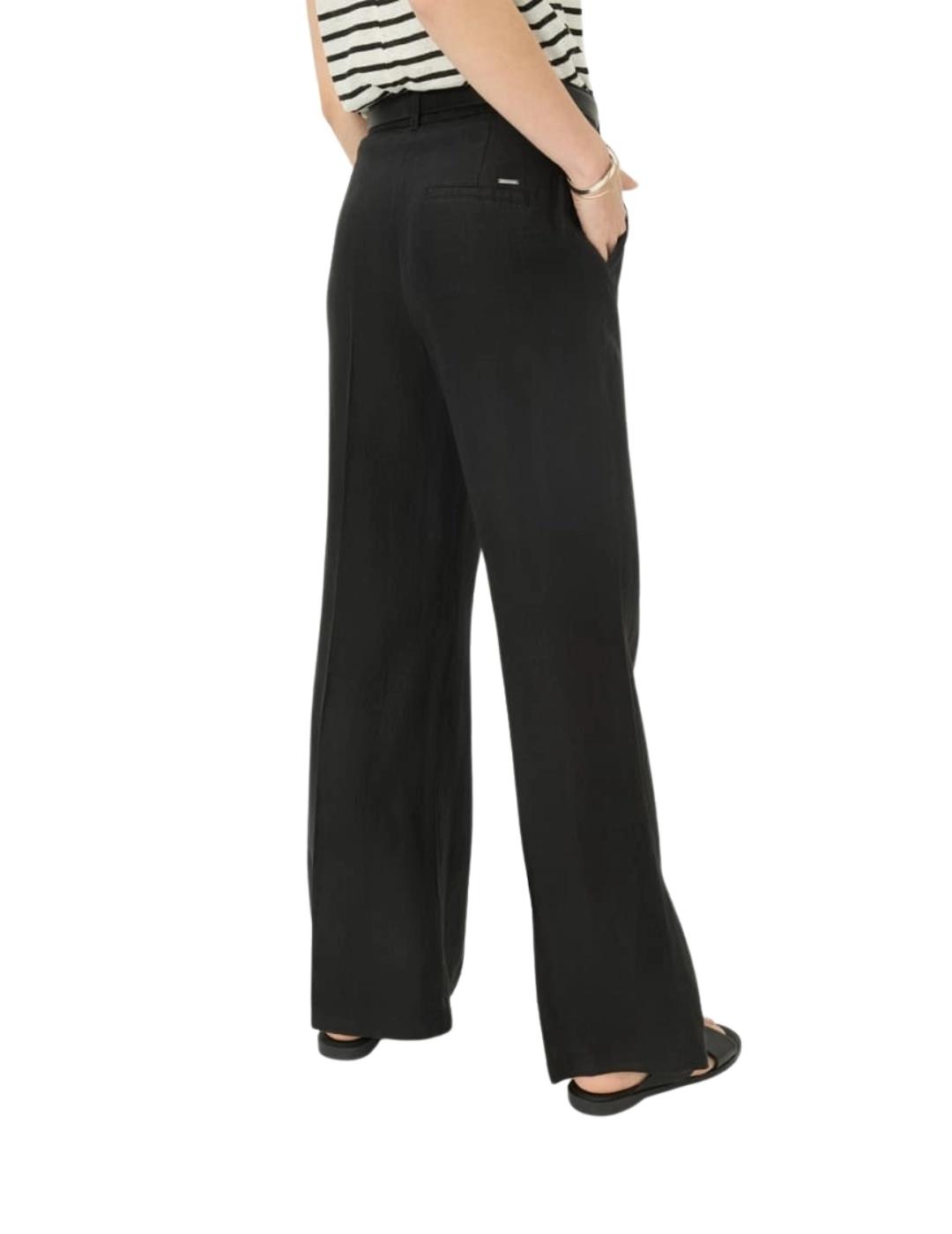 Brax Pantalón Maine Negro de lino fluido