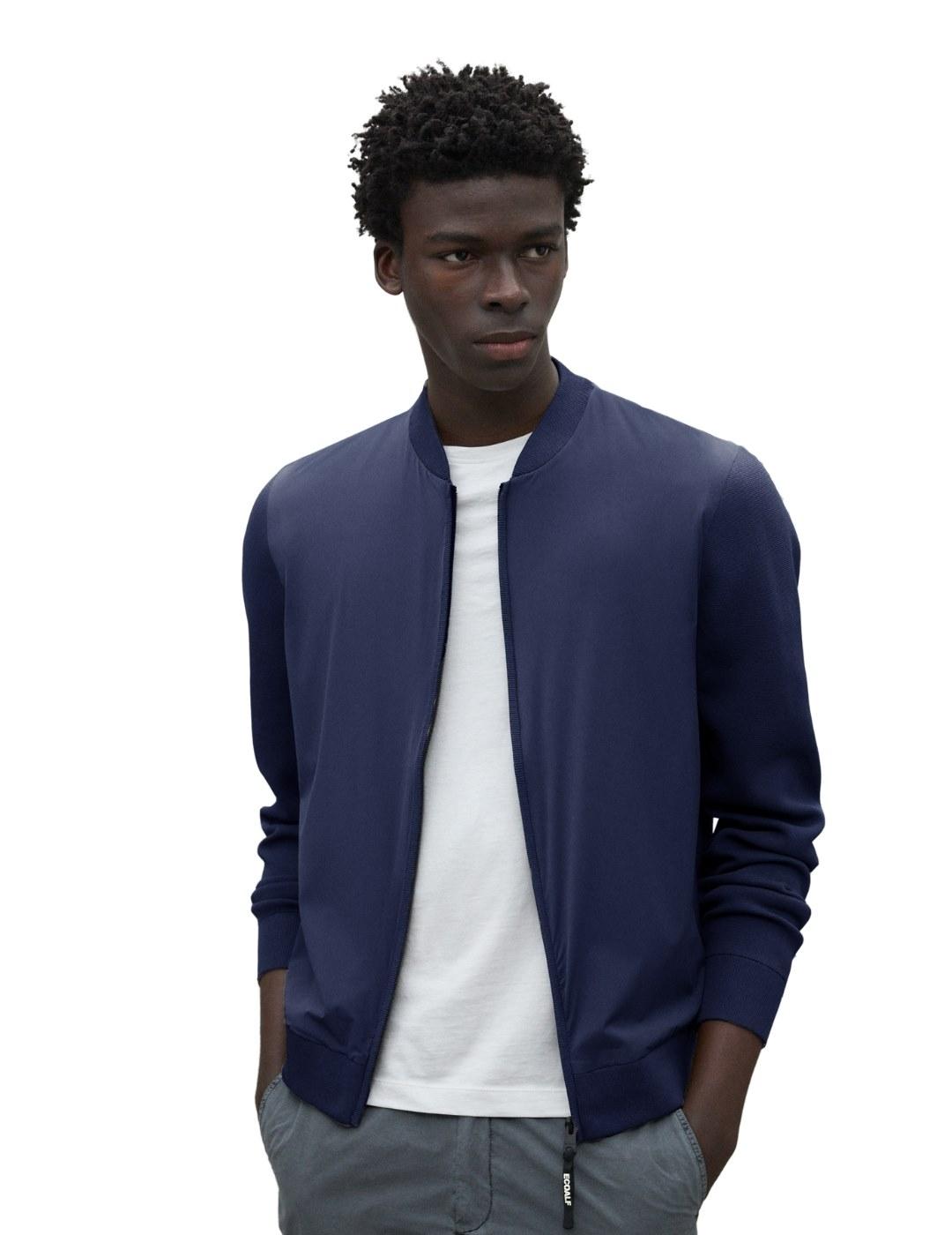 Ecoalf Chaqueta de punto Kobus Azul marino hombre