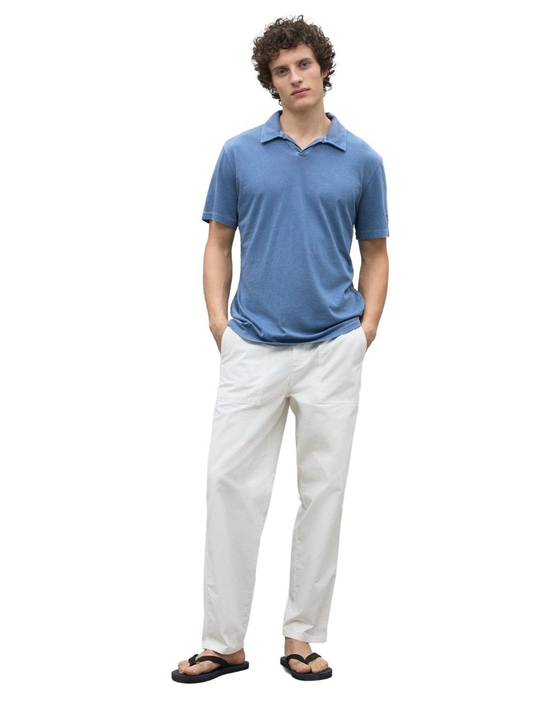 Ecoalf Polo Enzo Azul Indigo hombre