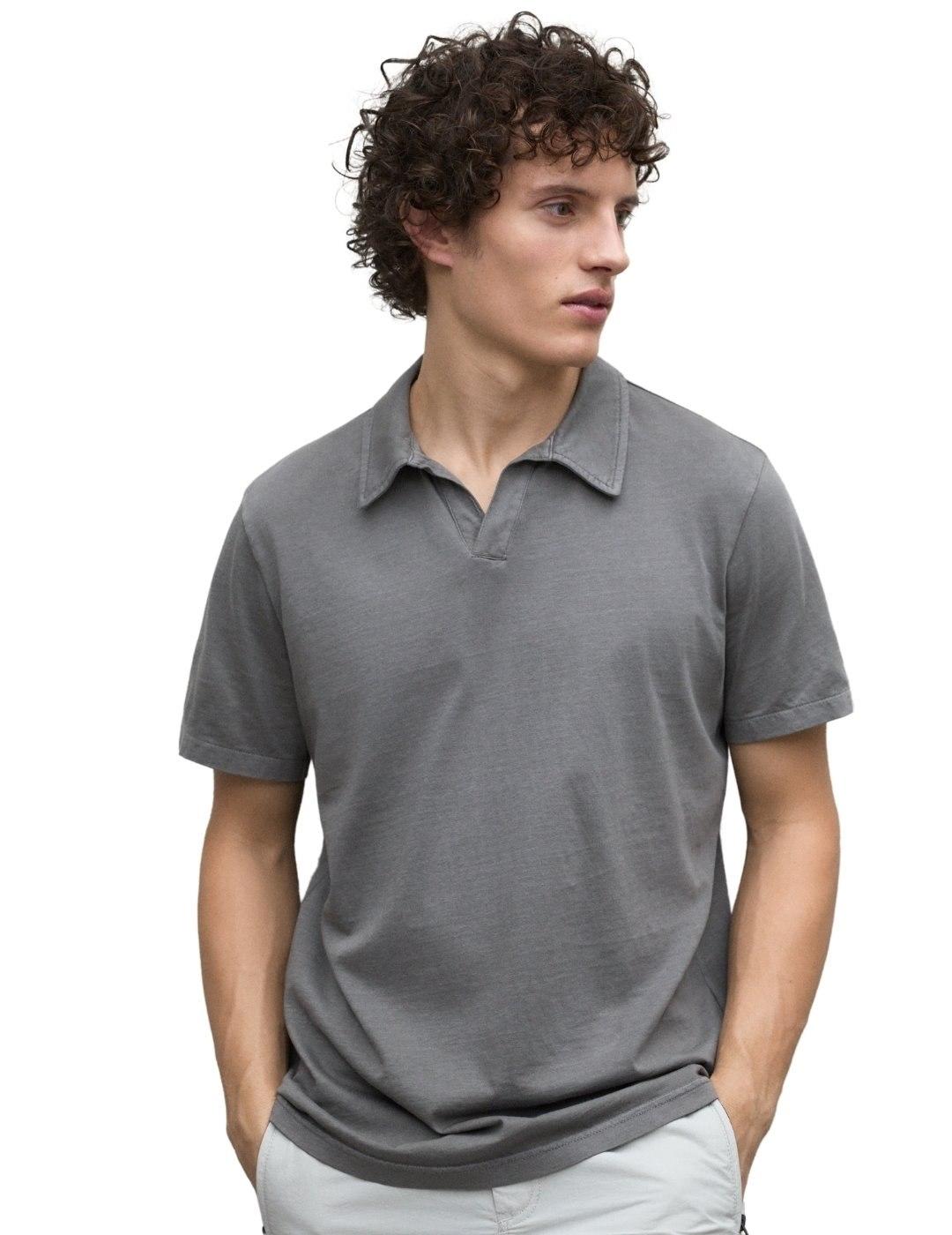 Ecoalf Polo Enzo Gris oscuro hombre