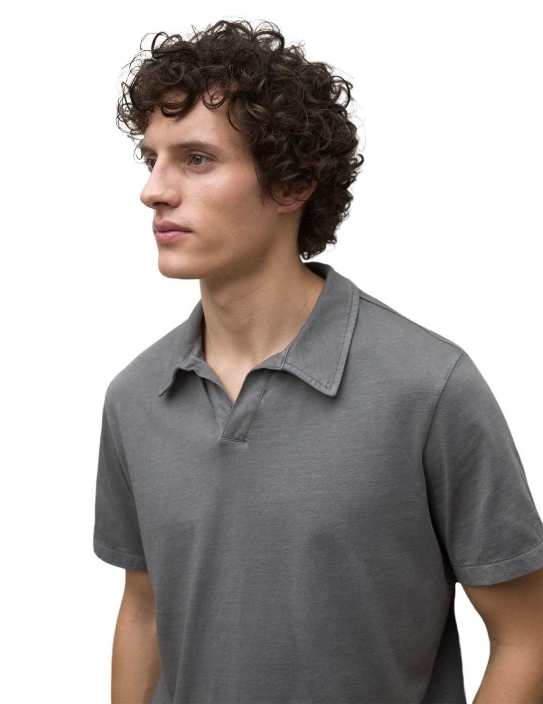 Ecoalf Polo Enzo Gris oscuro hombre
