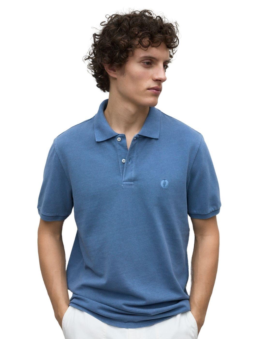 Ecoalf Polo Tedan Azul indigo hombre
