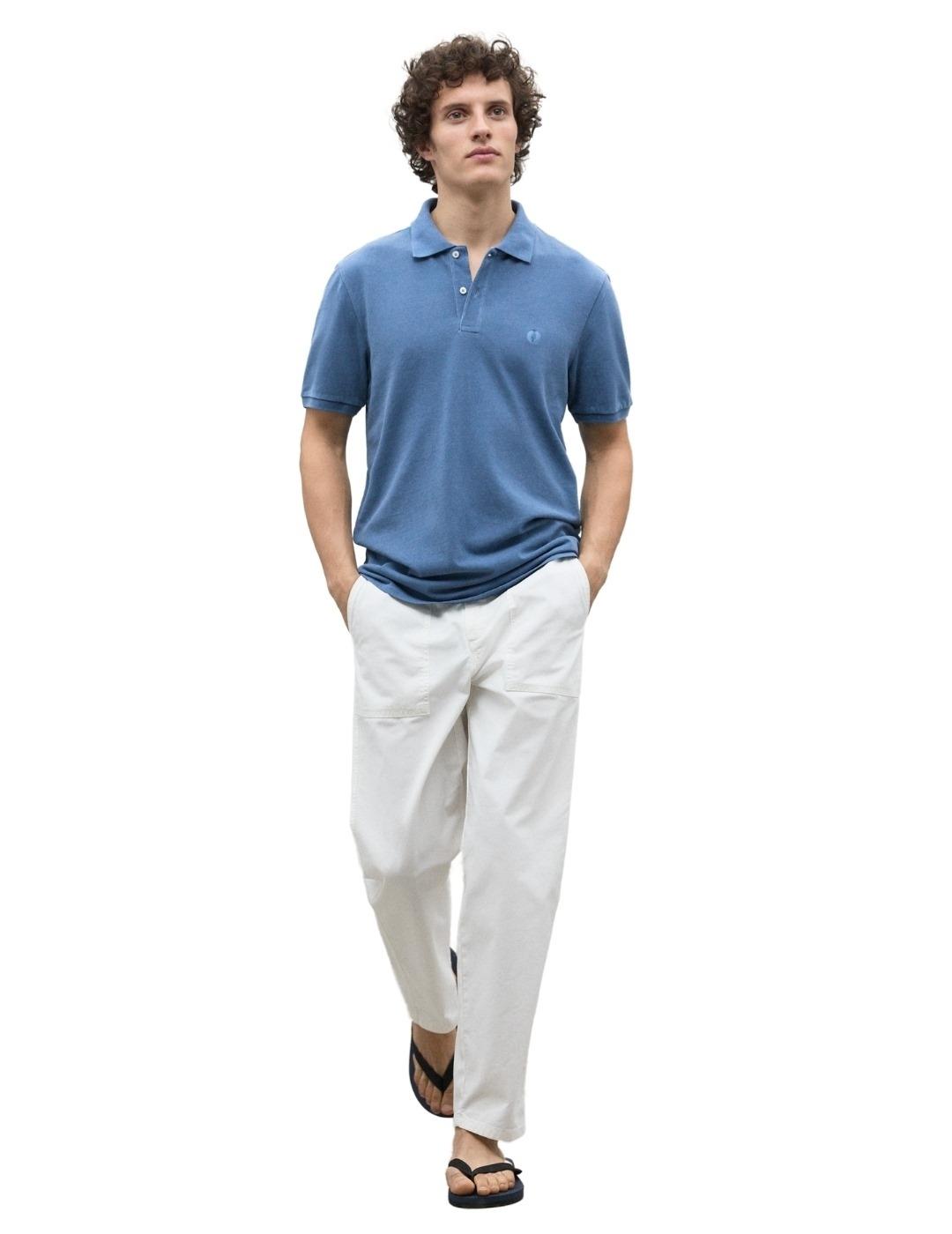 Ecoalf Polo Tedan Azul indigo hombre