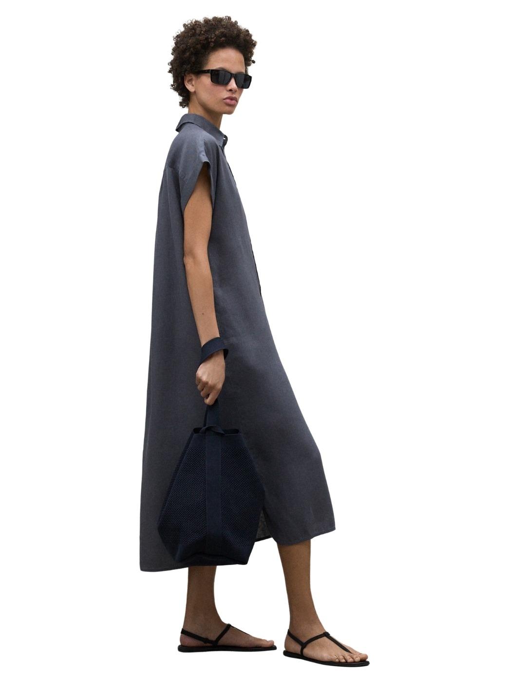 Ecoalf Vestido Amatista Gris oscuro mujer