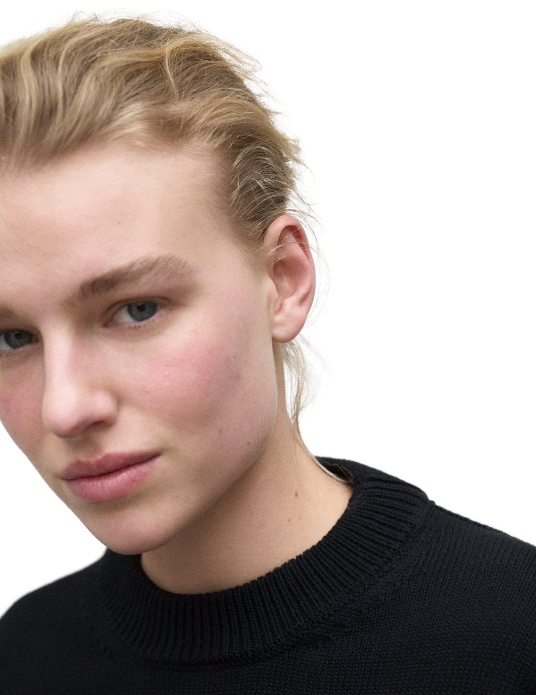 Ecoalf Jersey Lanyu Negro rayas blancas mujer