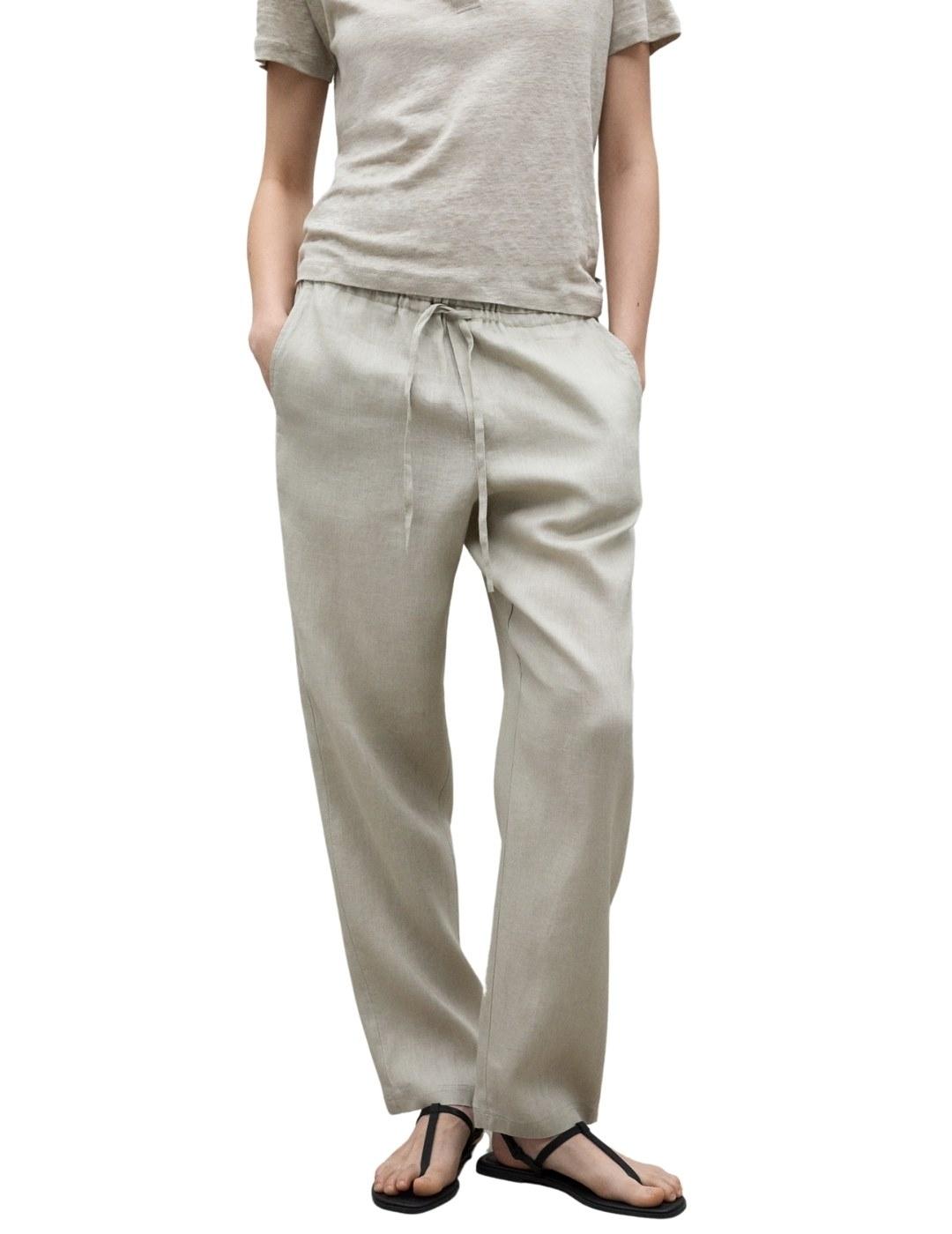 Ecoalf Pantalón Indi Beige mujer