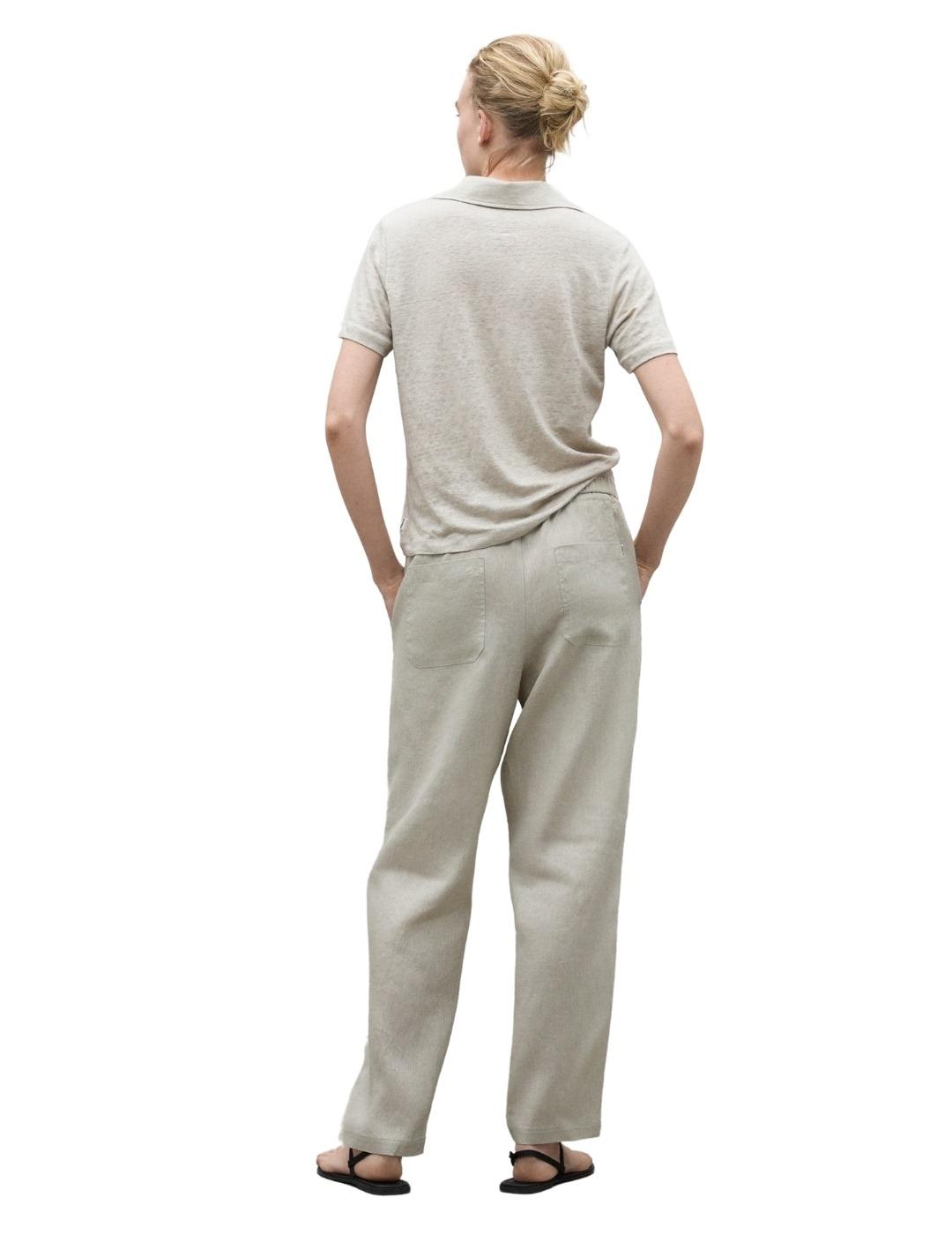 Ecoalf Pantalón Indi Beige mujer