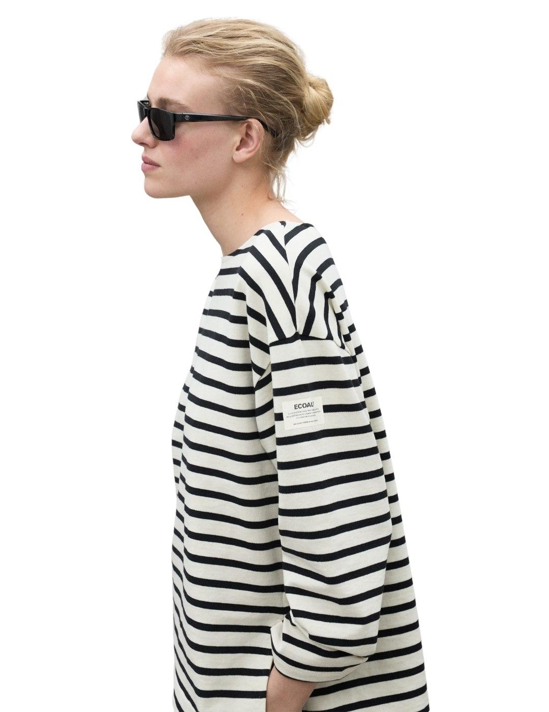 Ecoalf Sudadera de rayas Sailor Blanca y negra