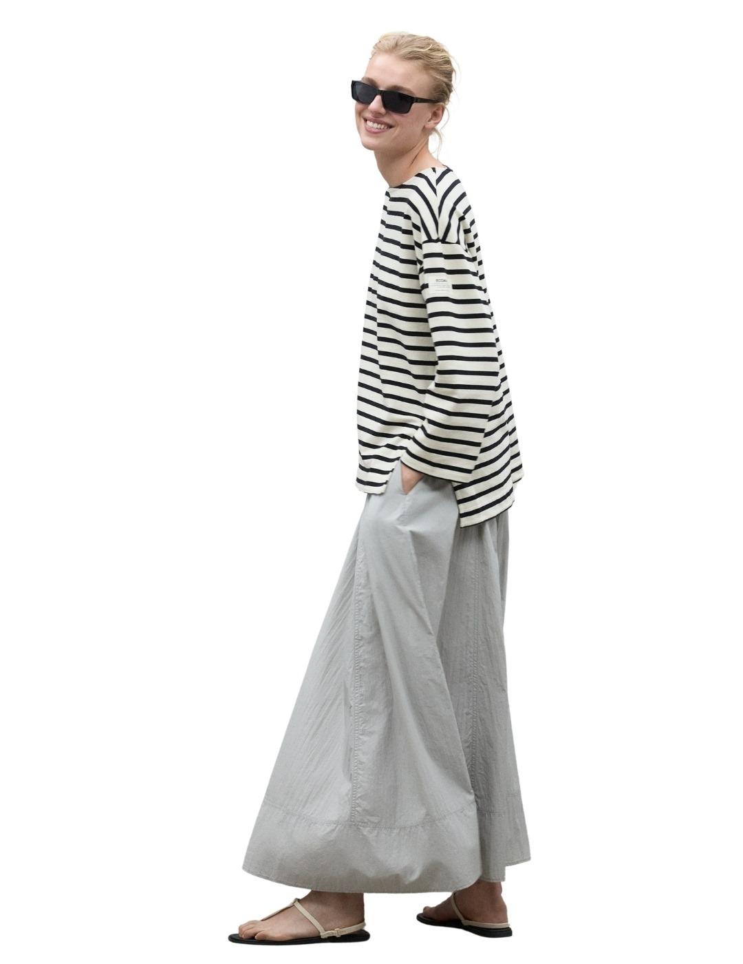 Ecoalf Sudadera de rayas Sailor Blanca y negra