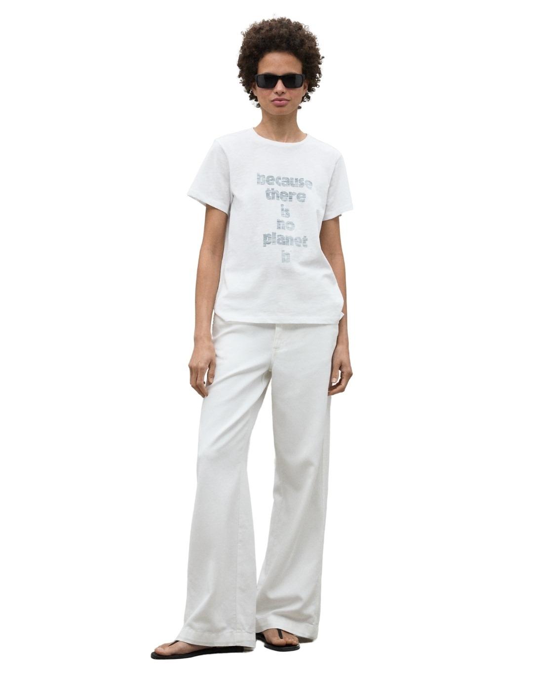 Ecoalf Camiseta Galende Blanca mujer