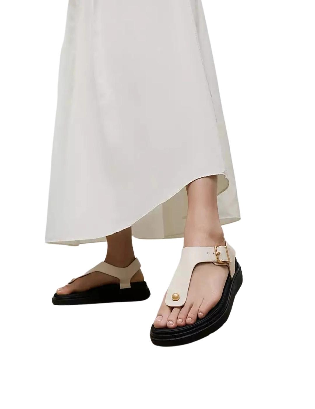 Fitflop Sandalia  W Gen-Ff Leather Back-Strap Toe