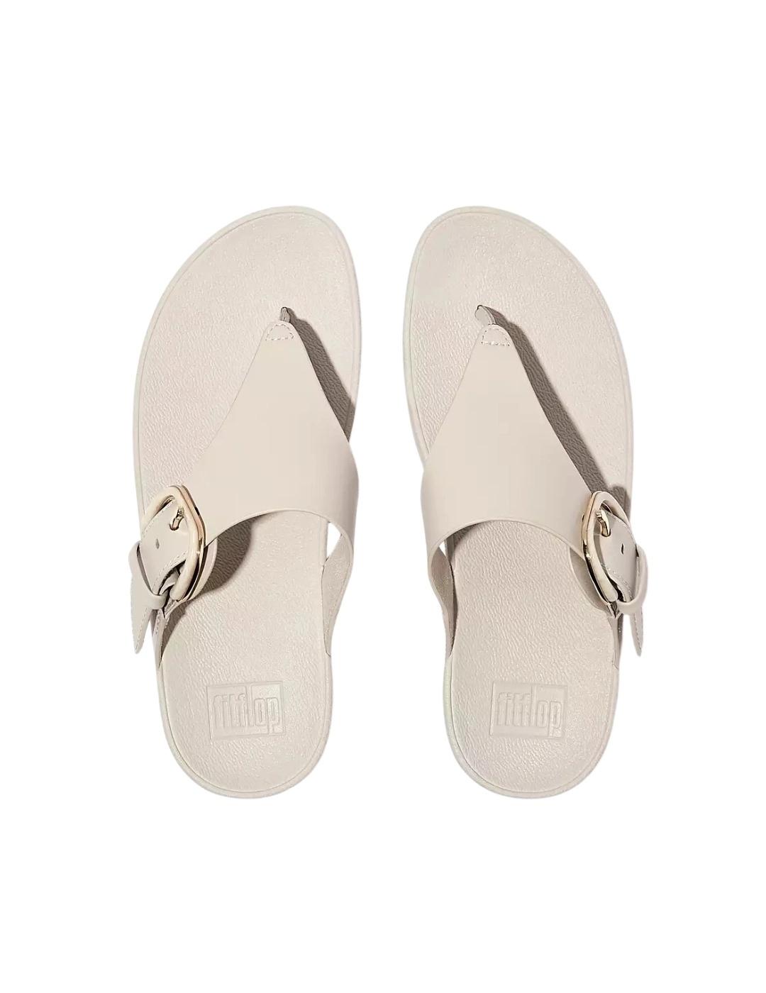 Fitflop Sandalia Lulu Resin-Buckle Leather Toe