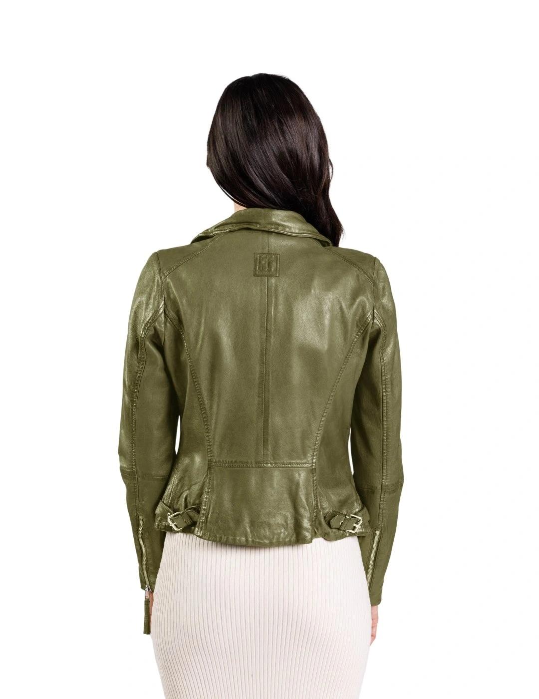 Freaky Nation Cazadora Biker Princess Verde oliva