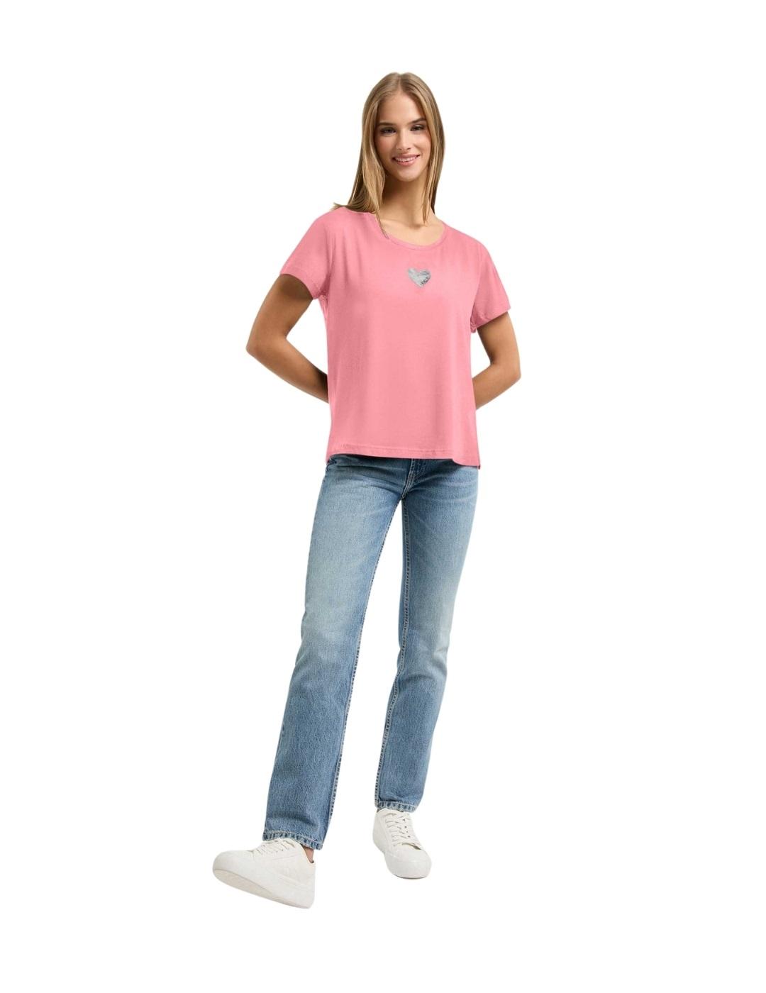 Frieda Camiseta rosa corazón