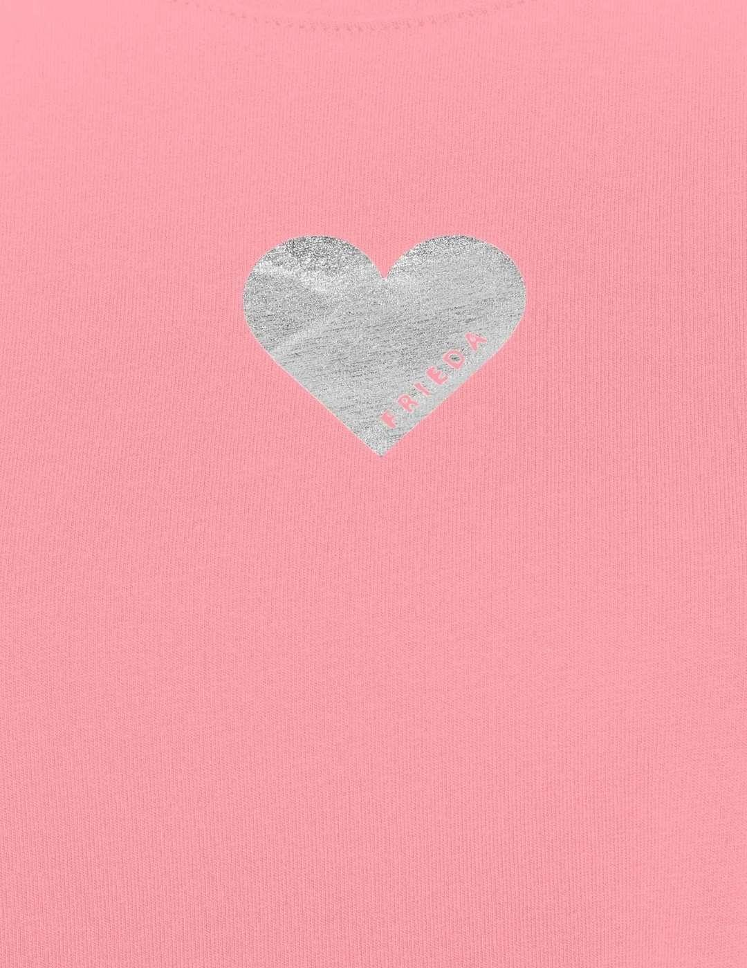 Frieda Camiseta rosa corazón