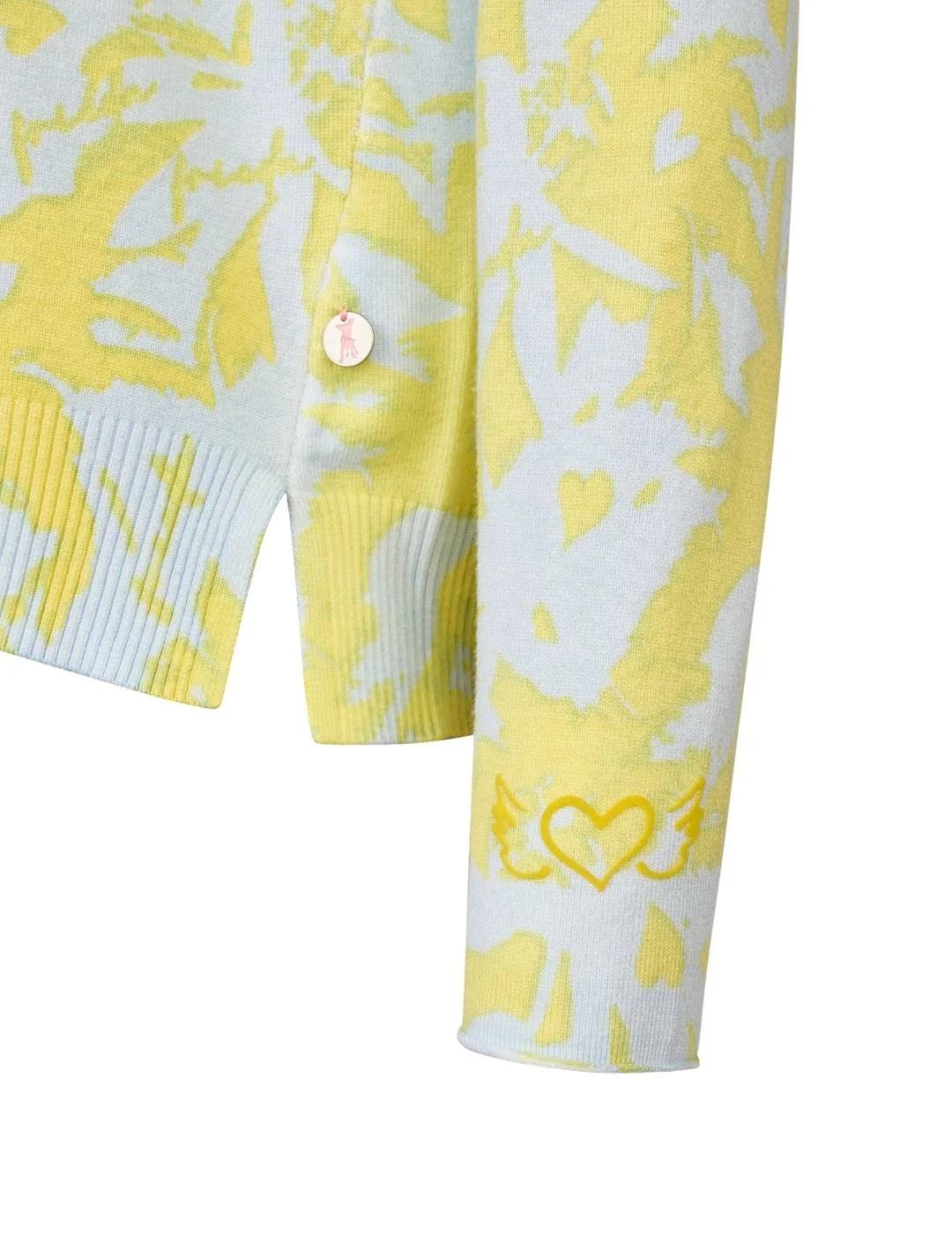 Frieda Jersey amarillo estampado