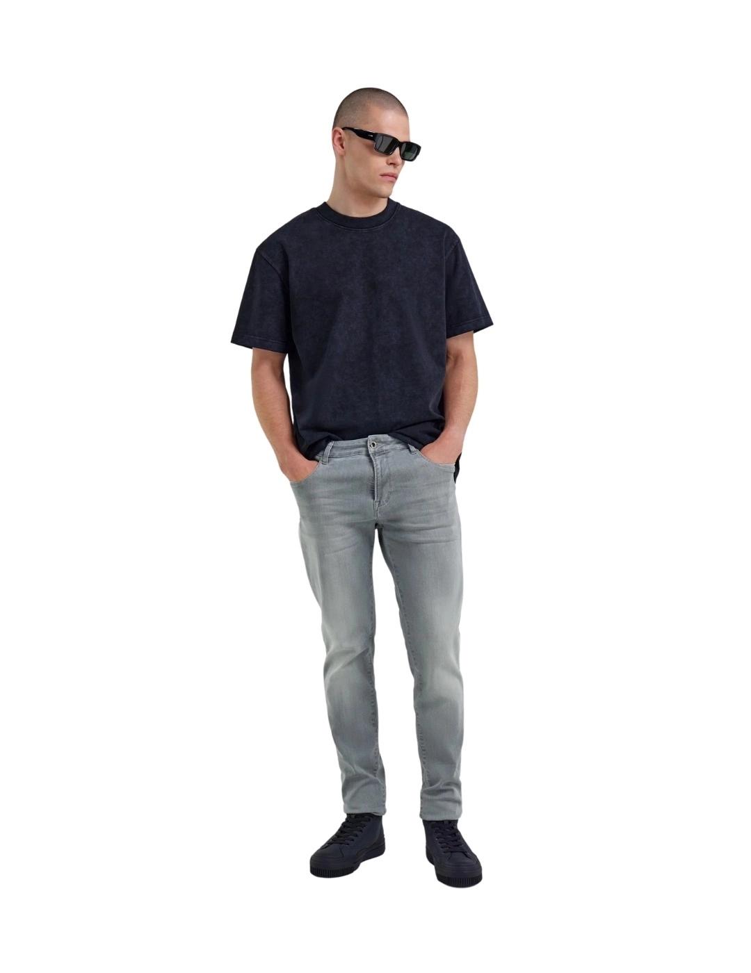 Gas Pantalones 5 Pockets Sax Zip Plus Basic Grey