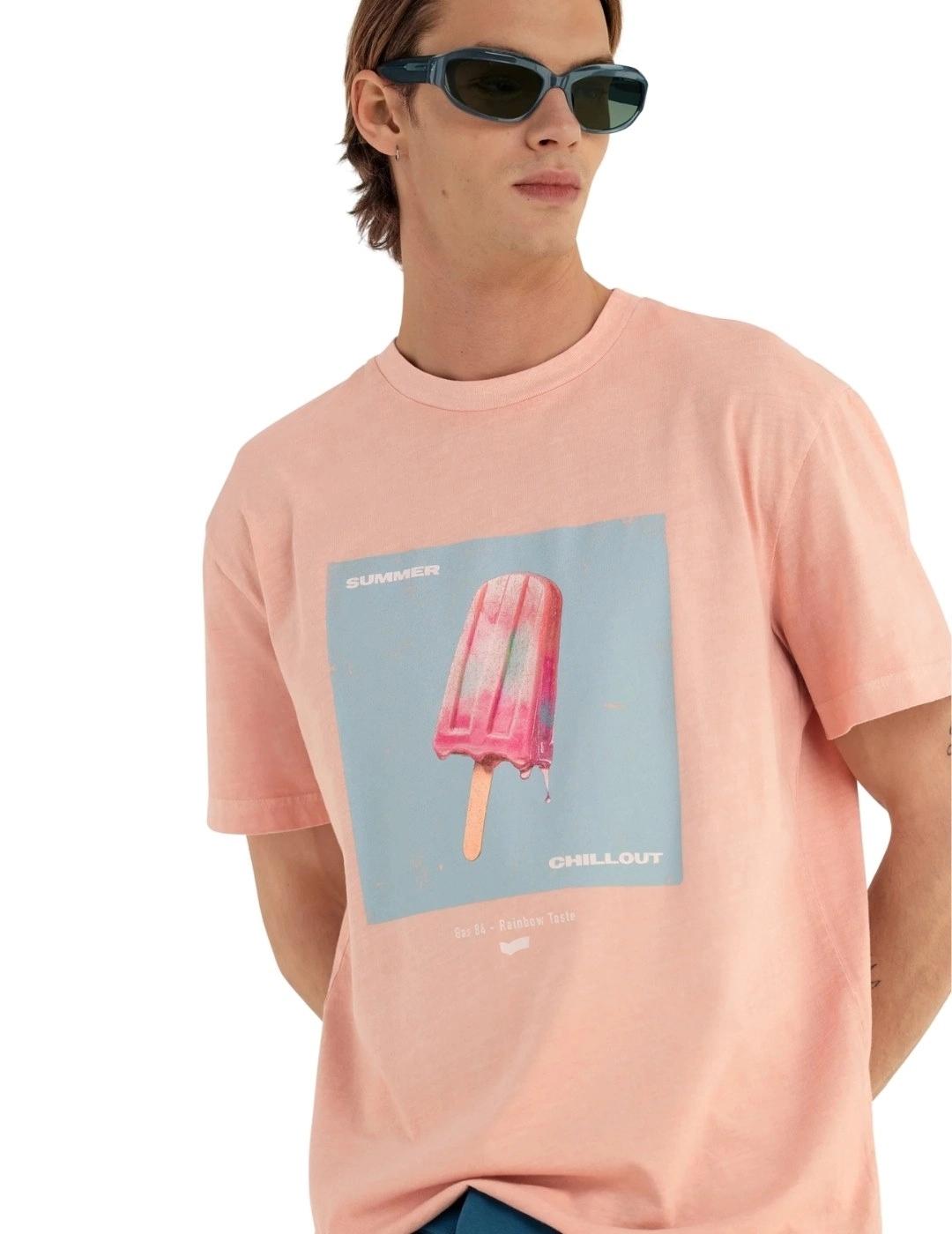 Gas Camiseta T-Shirt Dharis 'Ice Cool' Cameo Rose