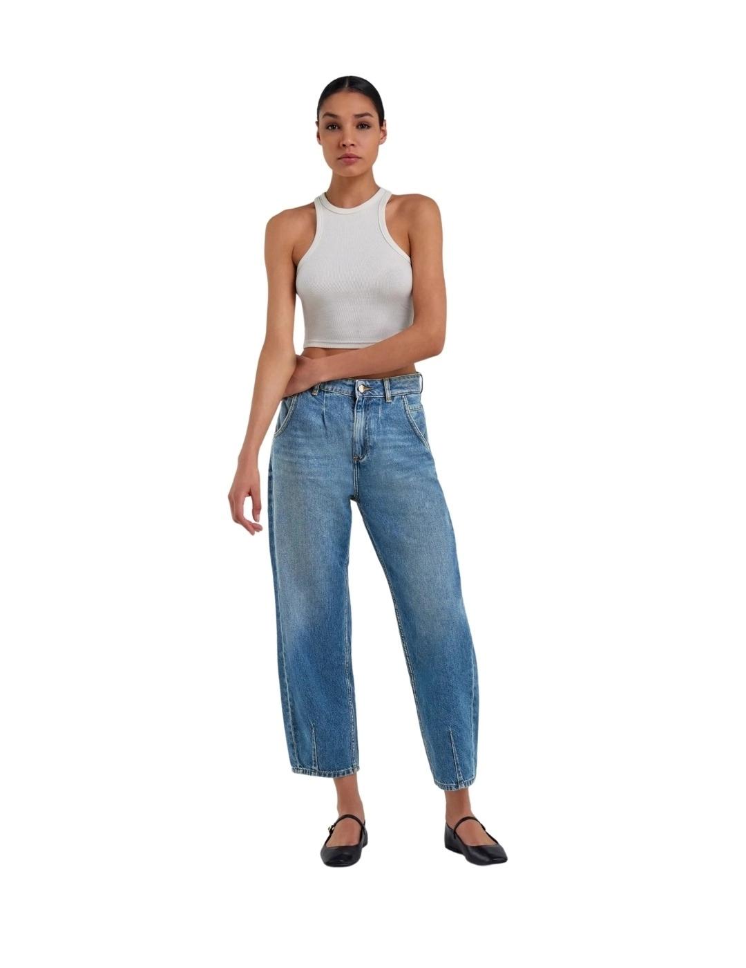 Gas Pantalones 5 Pockets Virid  Stone Wash Med