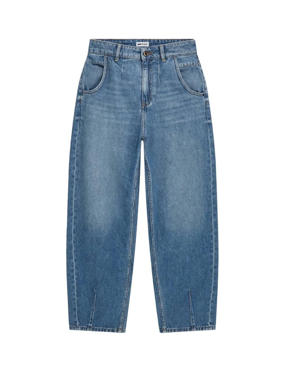 Gas Pantalones 5 Pockets Virid  Stone Wash Med