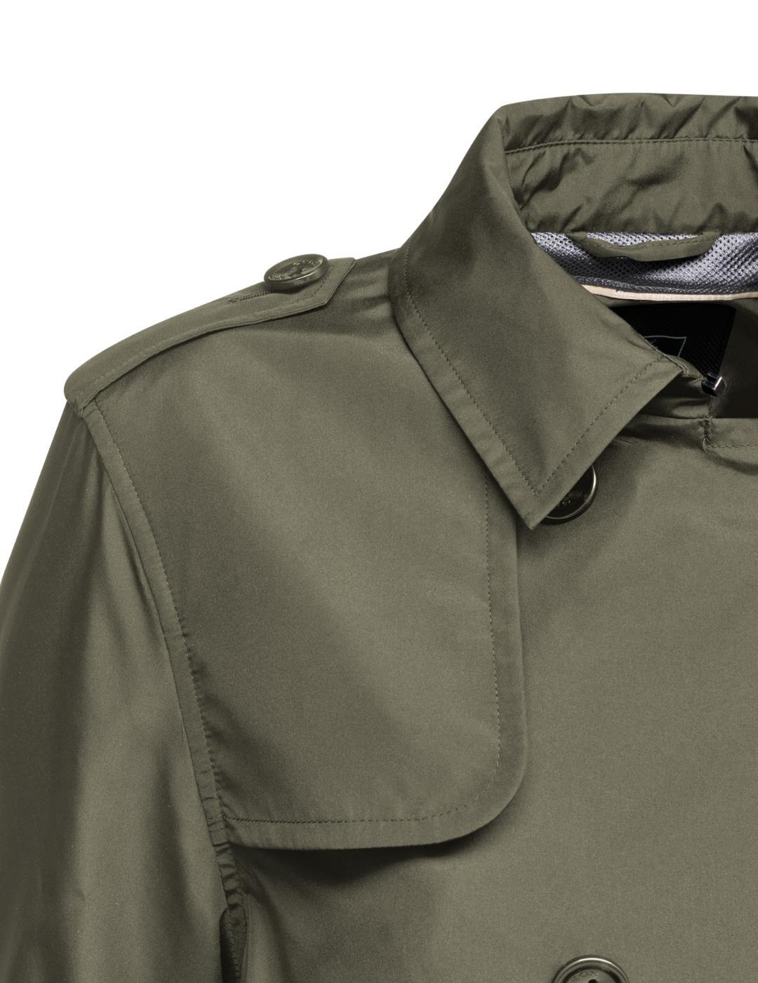 Geox Gabardina Corta Soleil Verde mujer