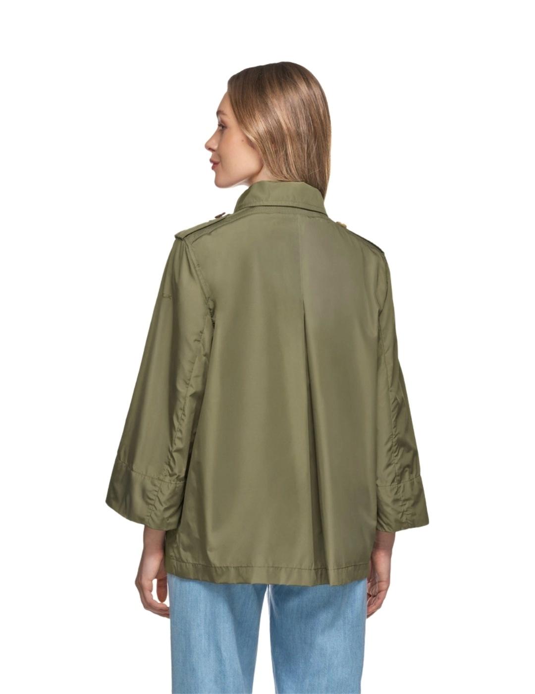 Geox Gabardina Corta Soleil Verde mujer