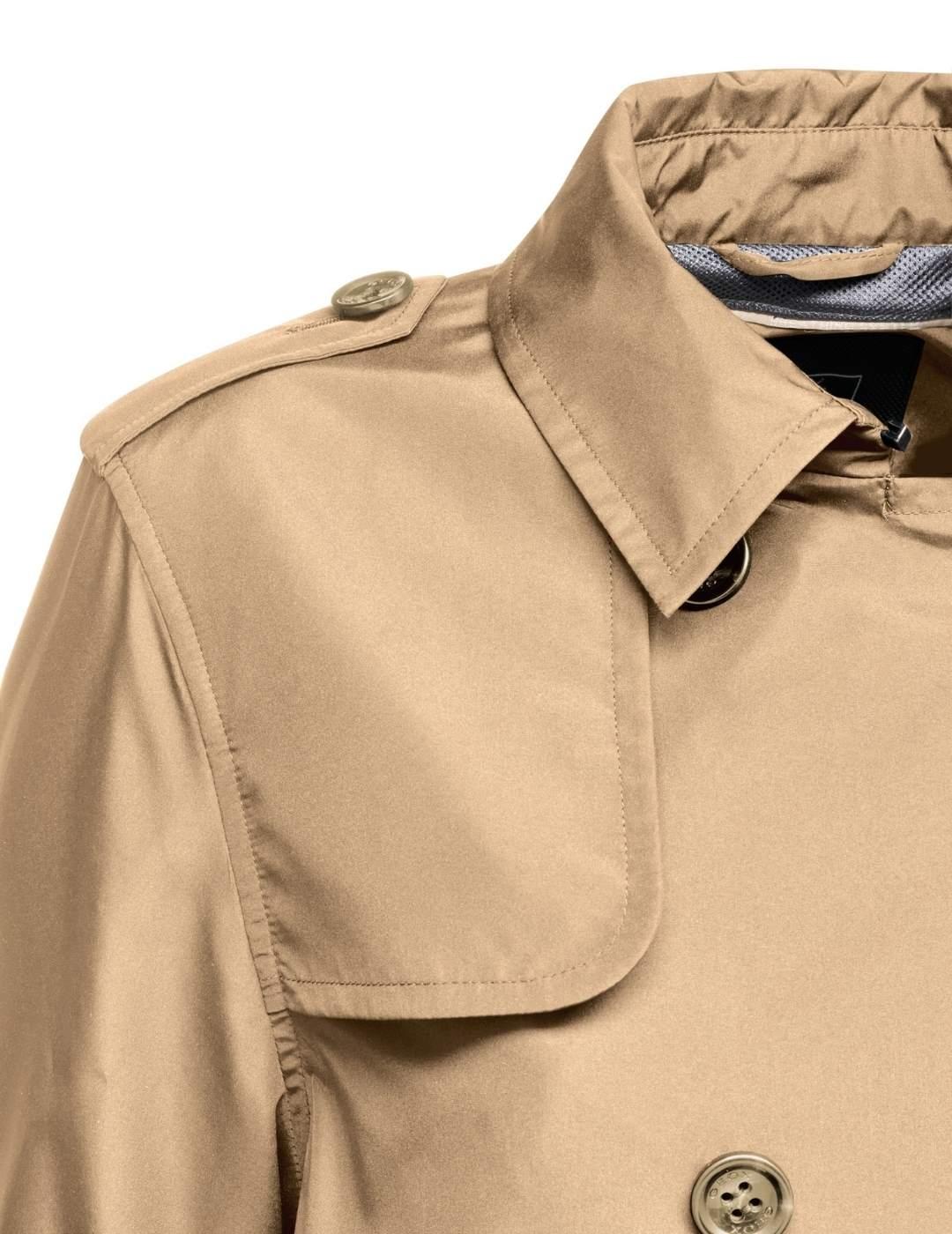 Geox Gabardina Corta Soleil Beige mujer