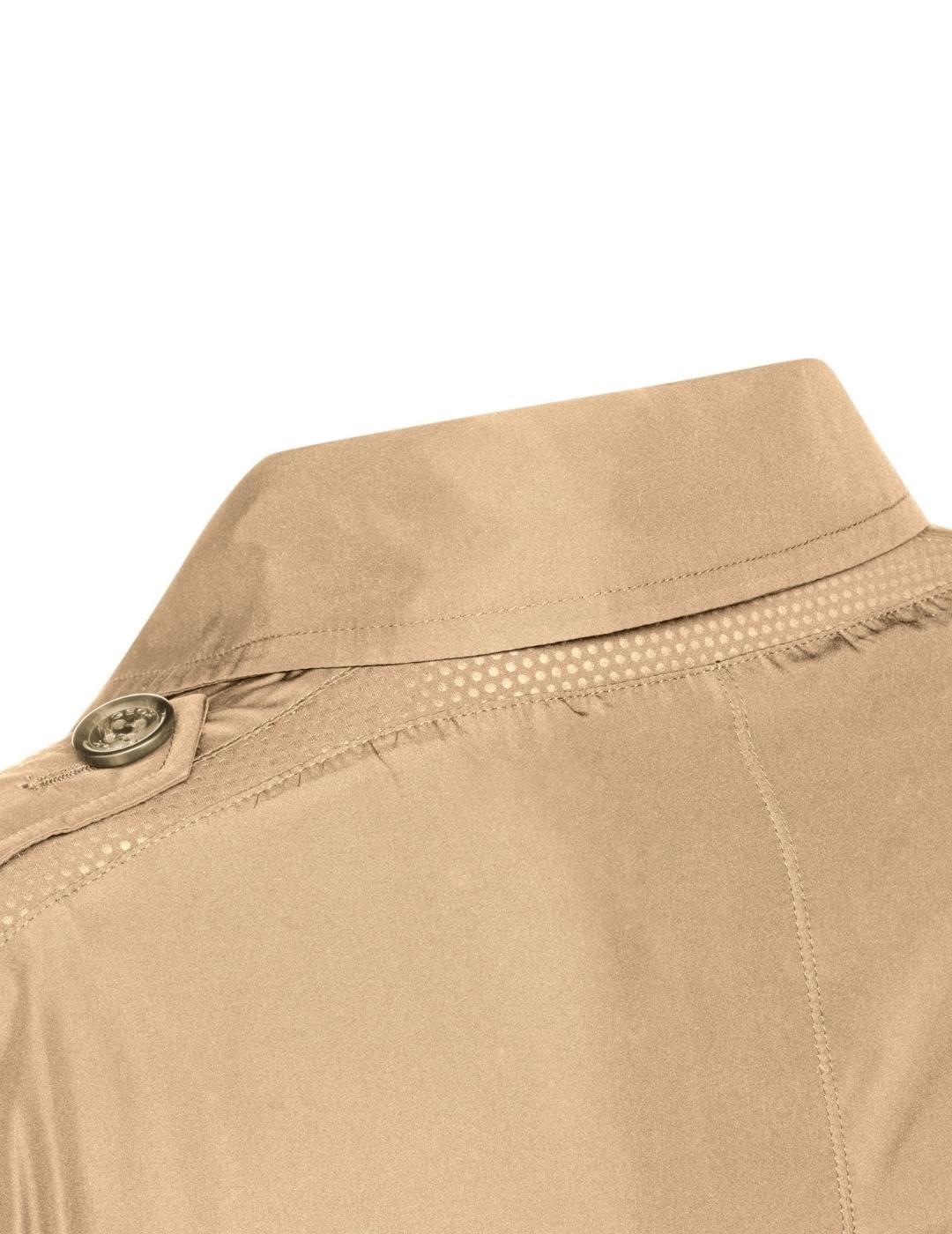 Geox Gabardina Corta Soleil Beige mujer