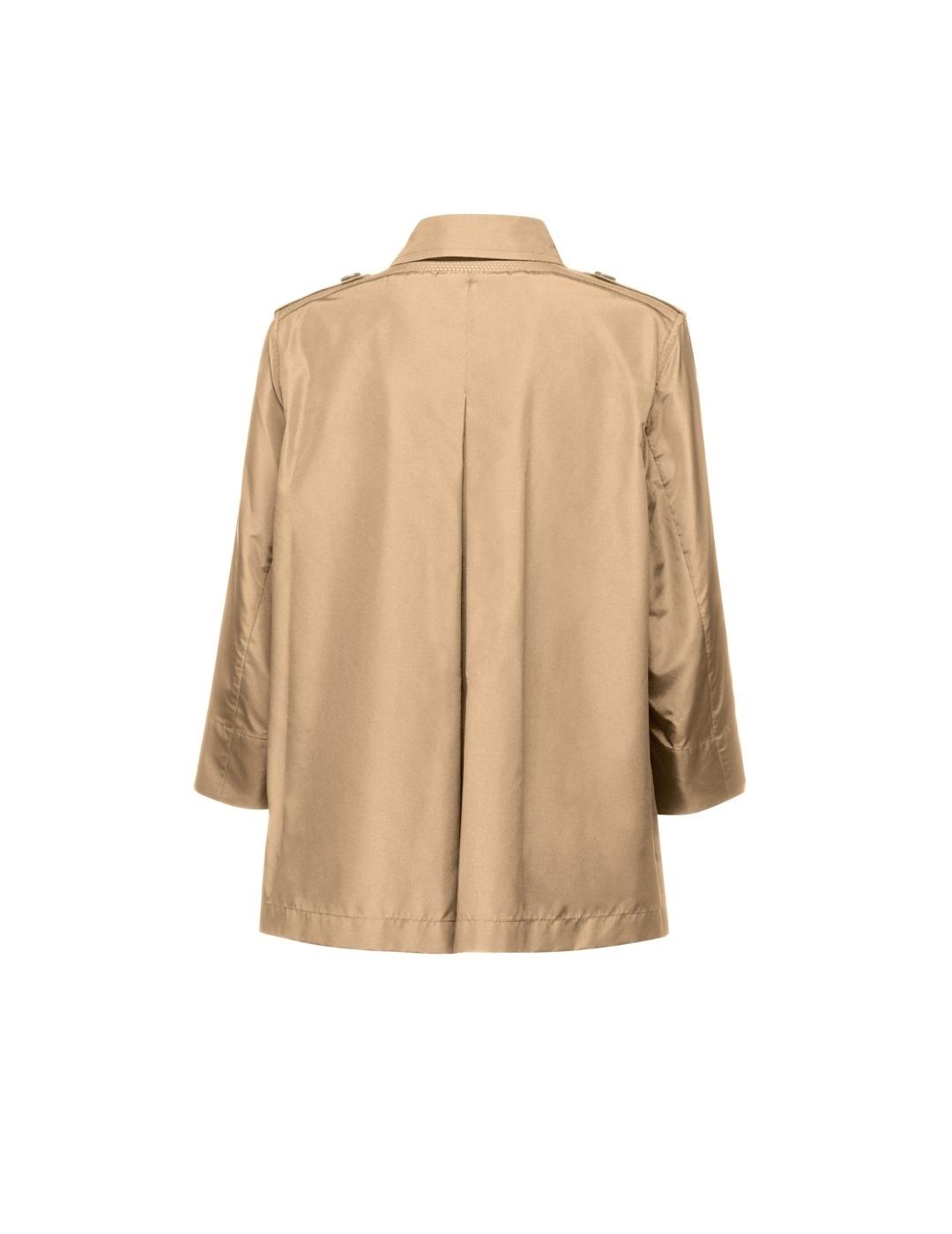 Geox Gabardina Corta Soleil Beige mujer