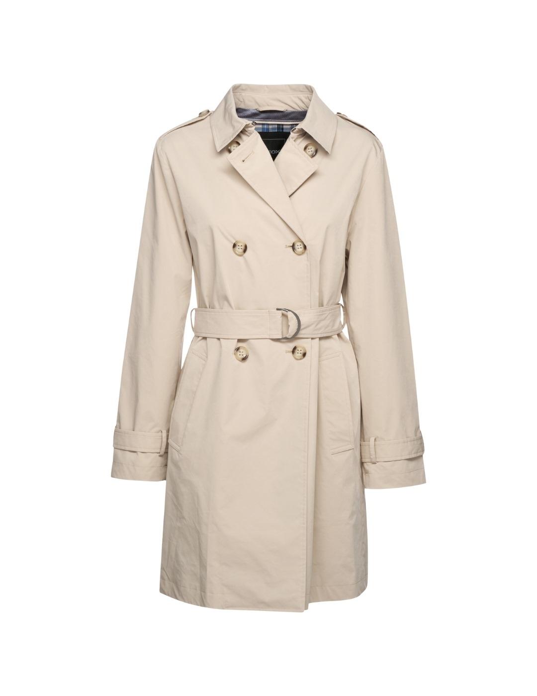 Geox Gabardina Trench Claudin Beige mujer