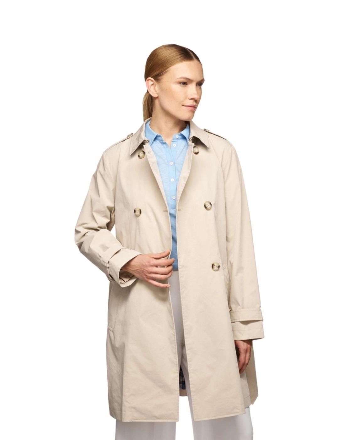 Geox Gabardina Trench Claudin Beige mujer