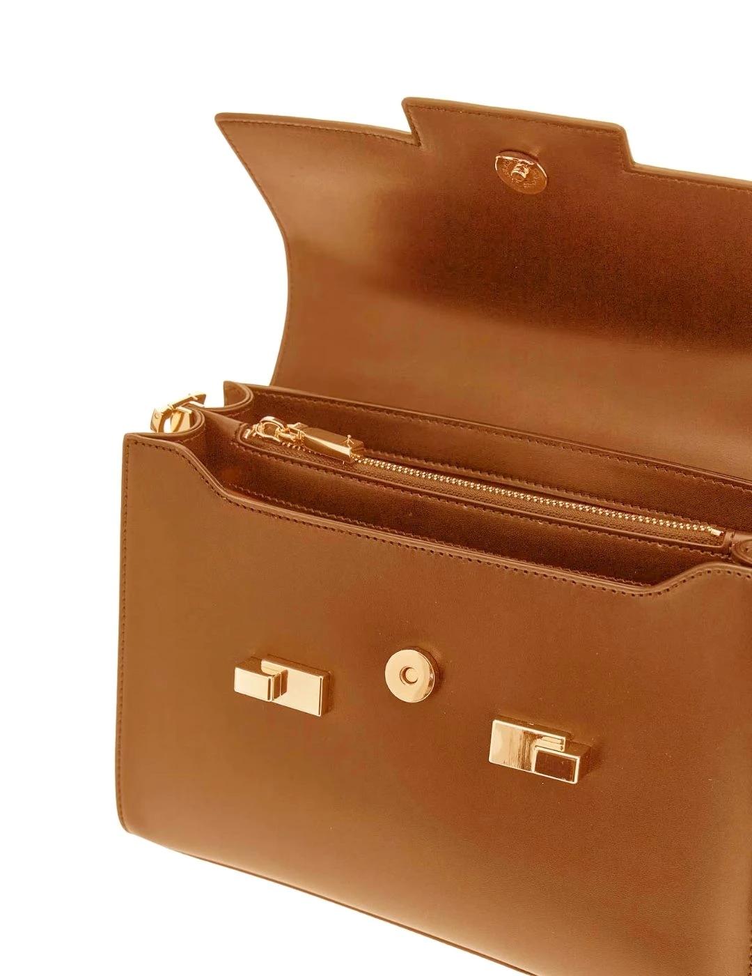 Guess Bolso Eco Aldith Top Handle Flap Cognac