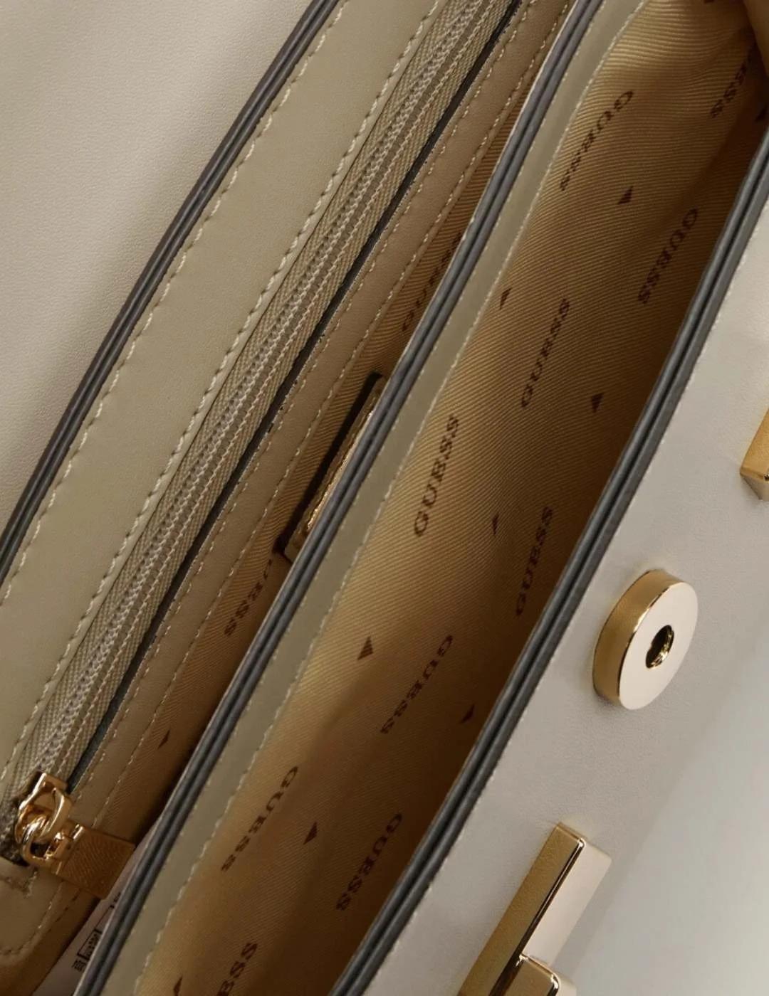 Guess Bolso Eco Aldith Top Handle Flap Taupe