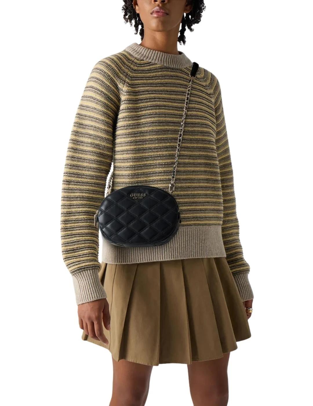 Guess Bolso Tamsin Double Zip Crossbody Black