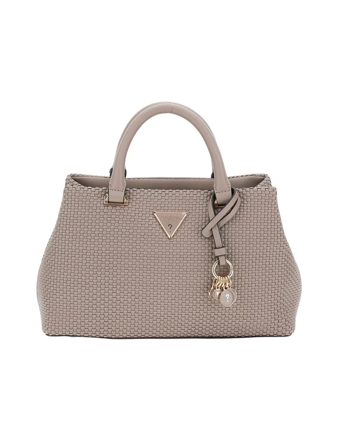 Guess Bolso Phaedra Small Satchel Dark Taupe