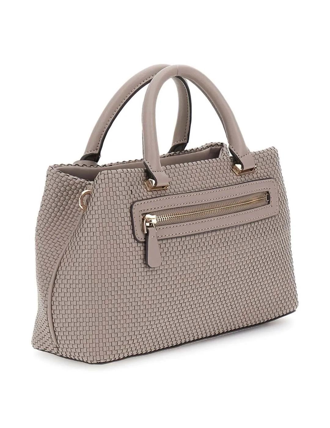 Guess Bolso Phaedra Small Satchel Dark Taupe