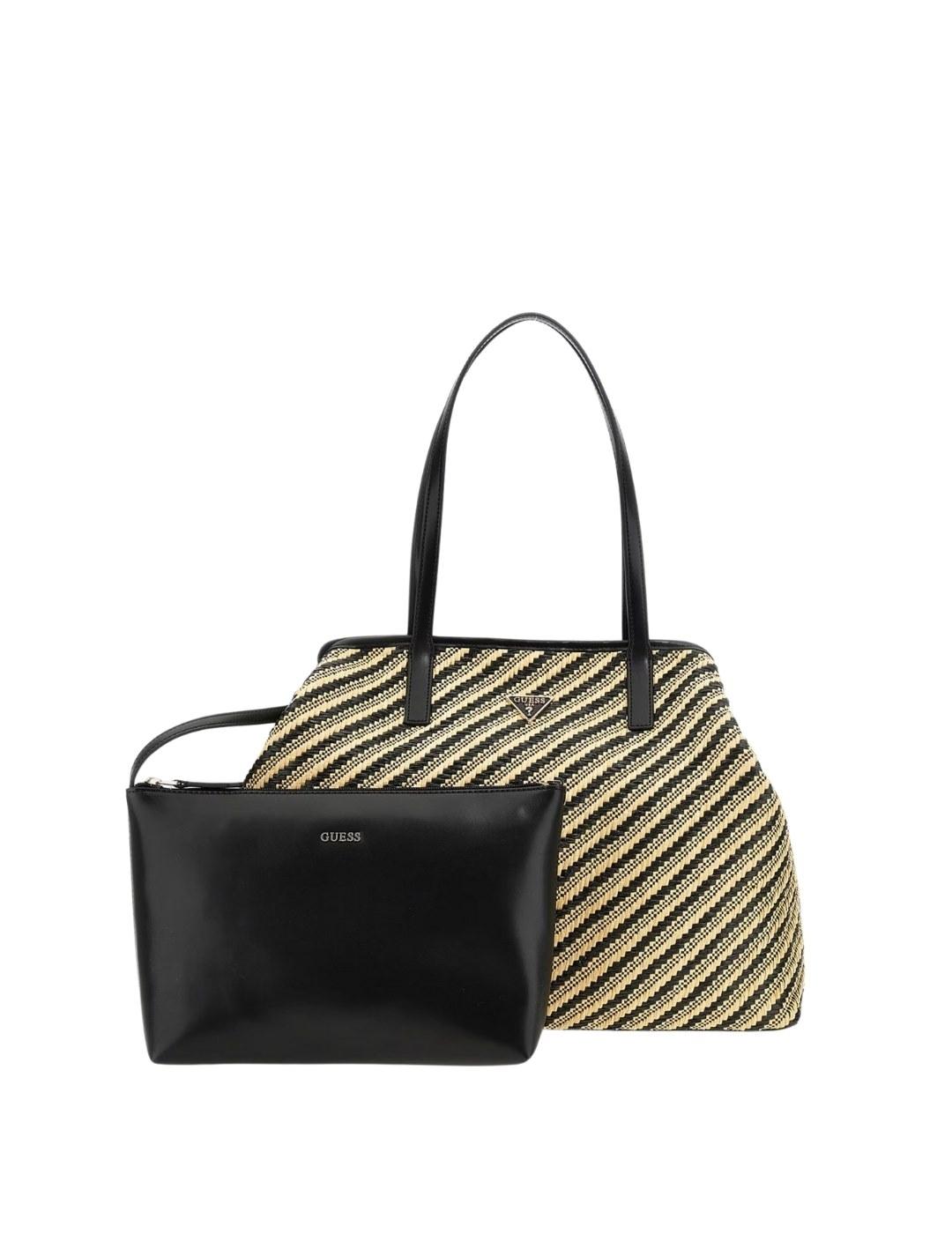 Guess Bolso Vikky Ii Large 2 In 1 Tote  Natural/Bl