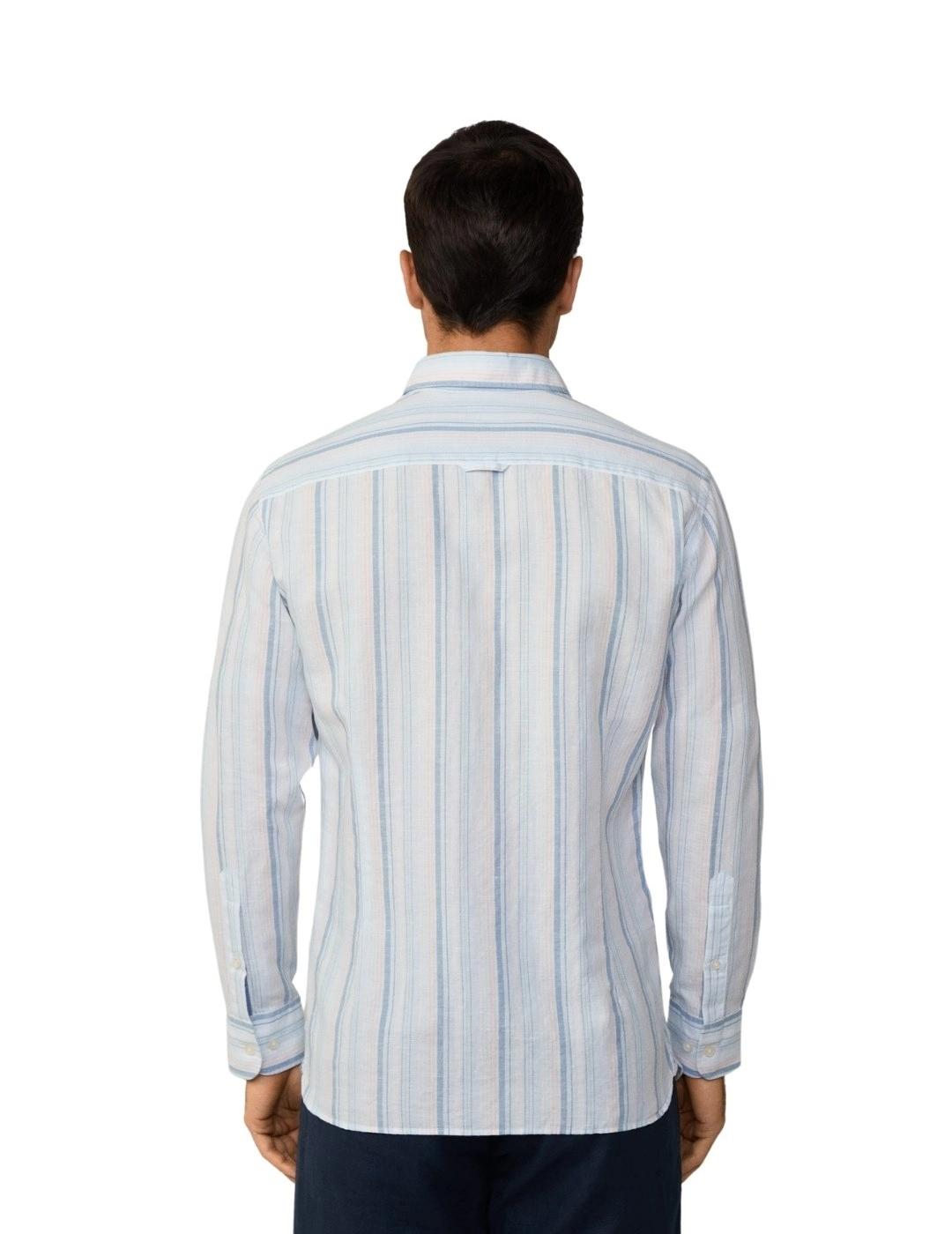 Hackett Camisa de rayas Azul cielo