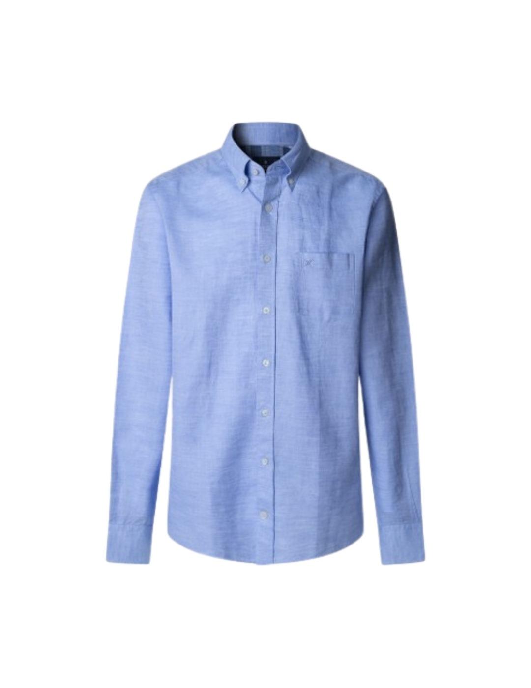 Hackett Camisa de lino Azul Spa