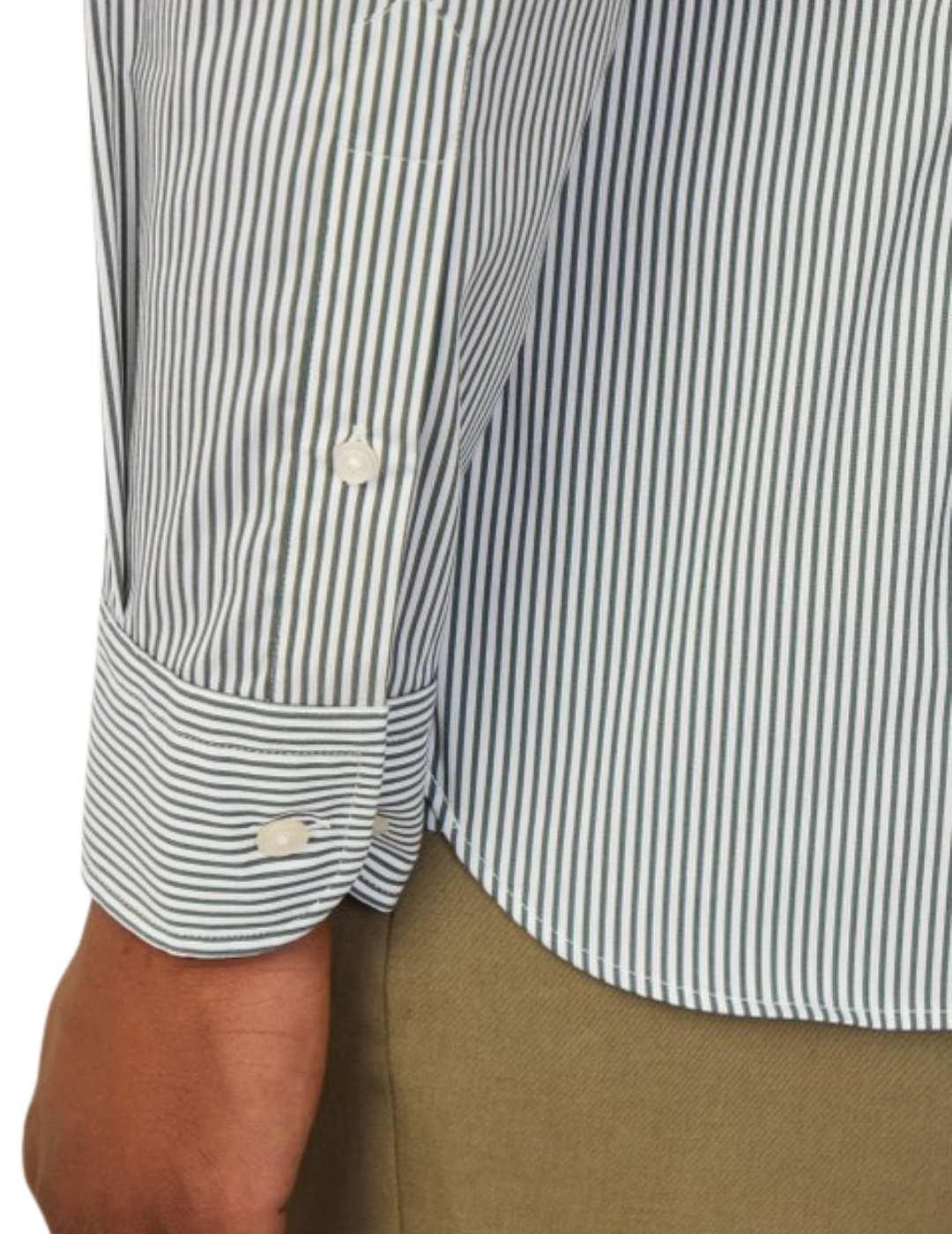 Hackett Camisa de rayas Verde oscuro