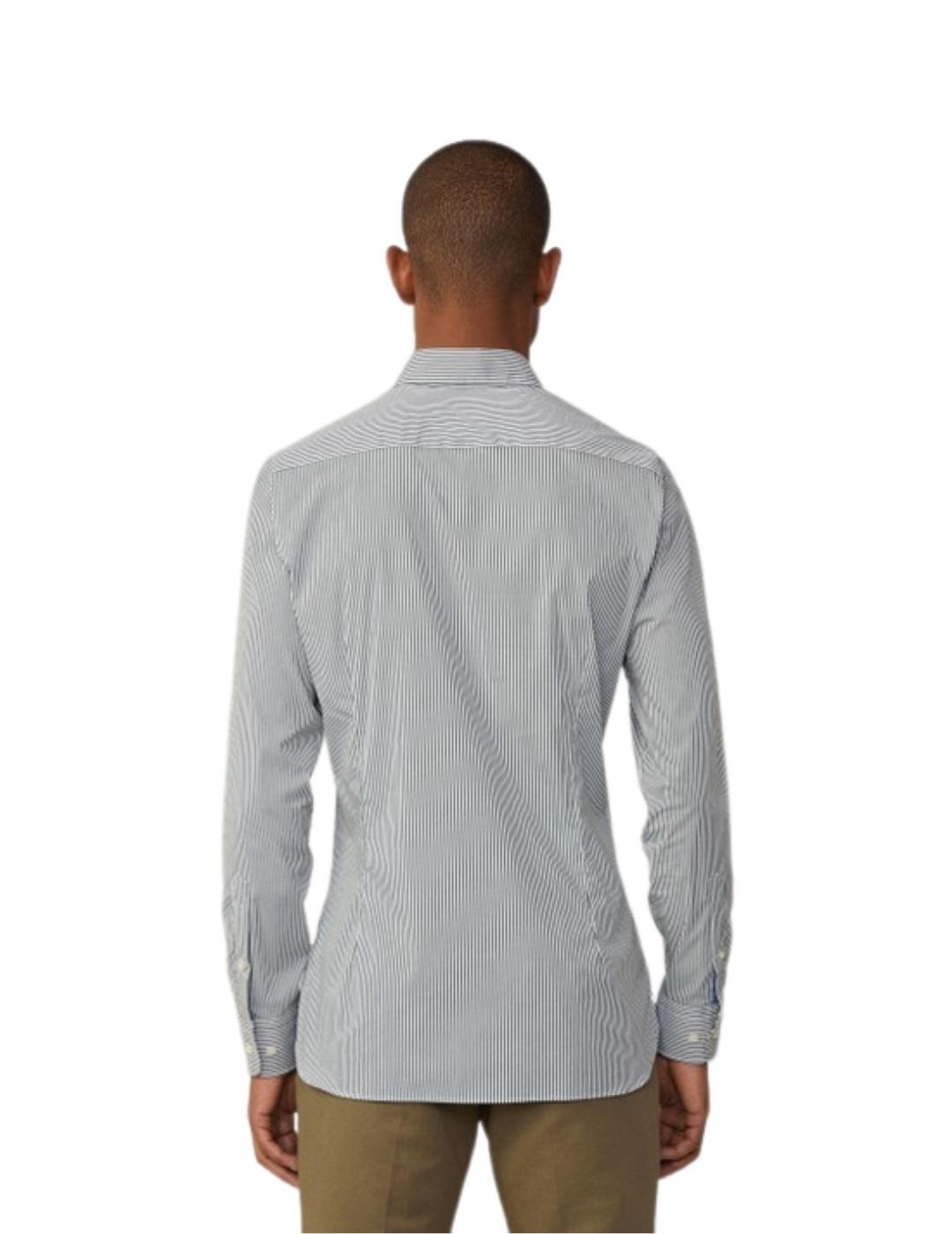 Hackett Camisa de rayas Verde oscuro