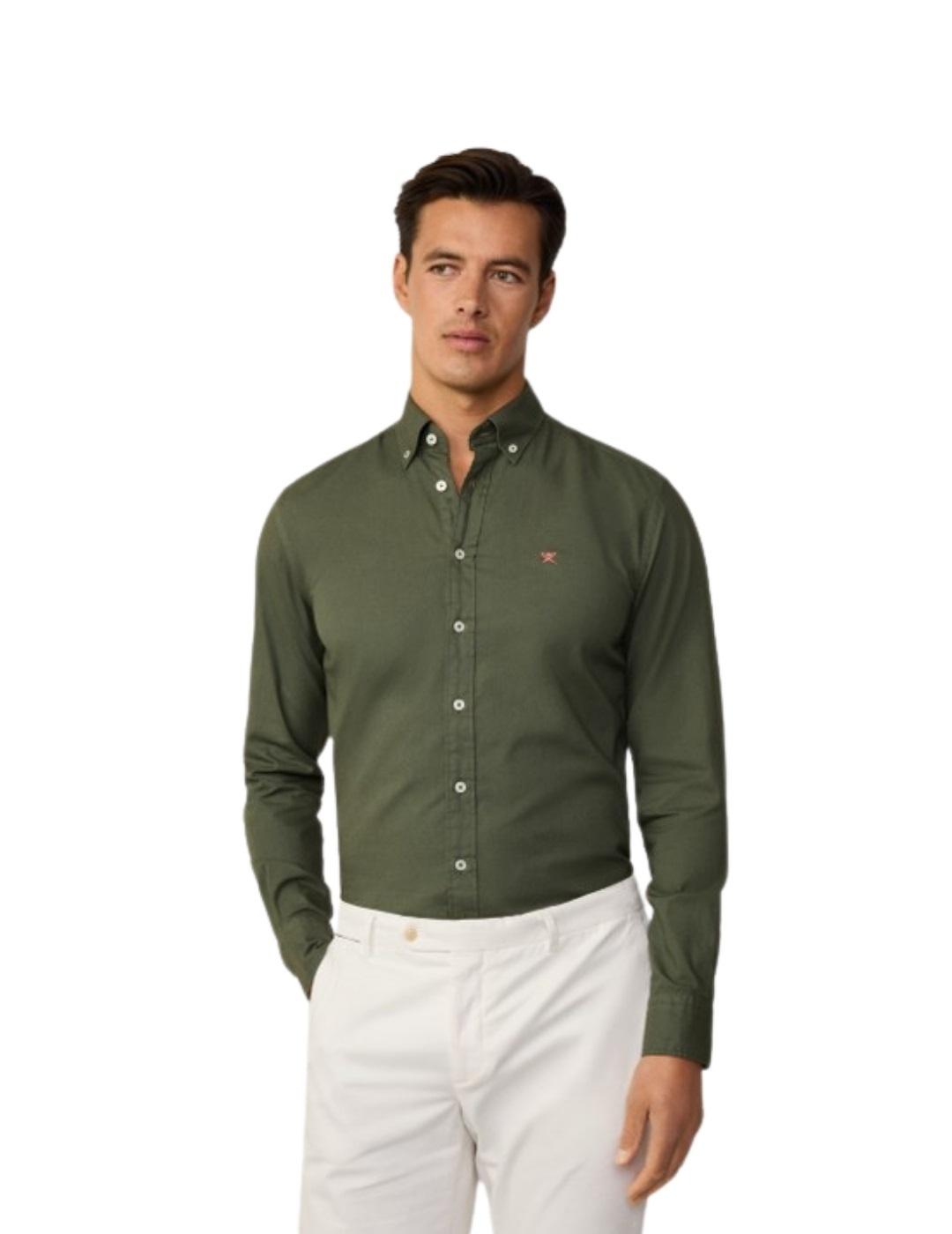 Hackett Camisa Verde Caqui