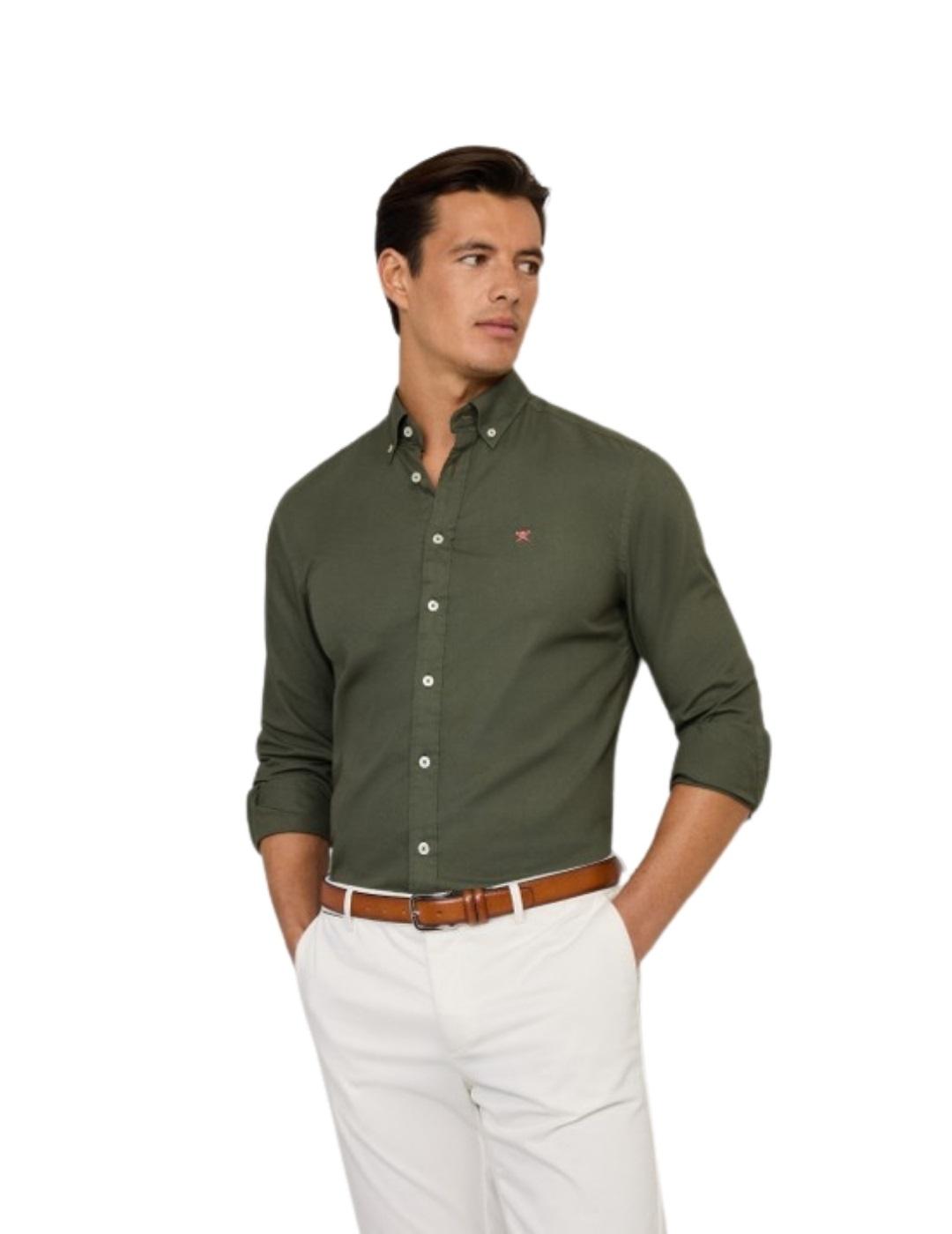 Hackett Camisa Verde Caqui
