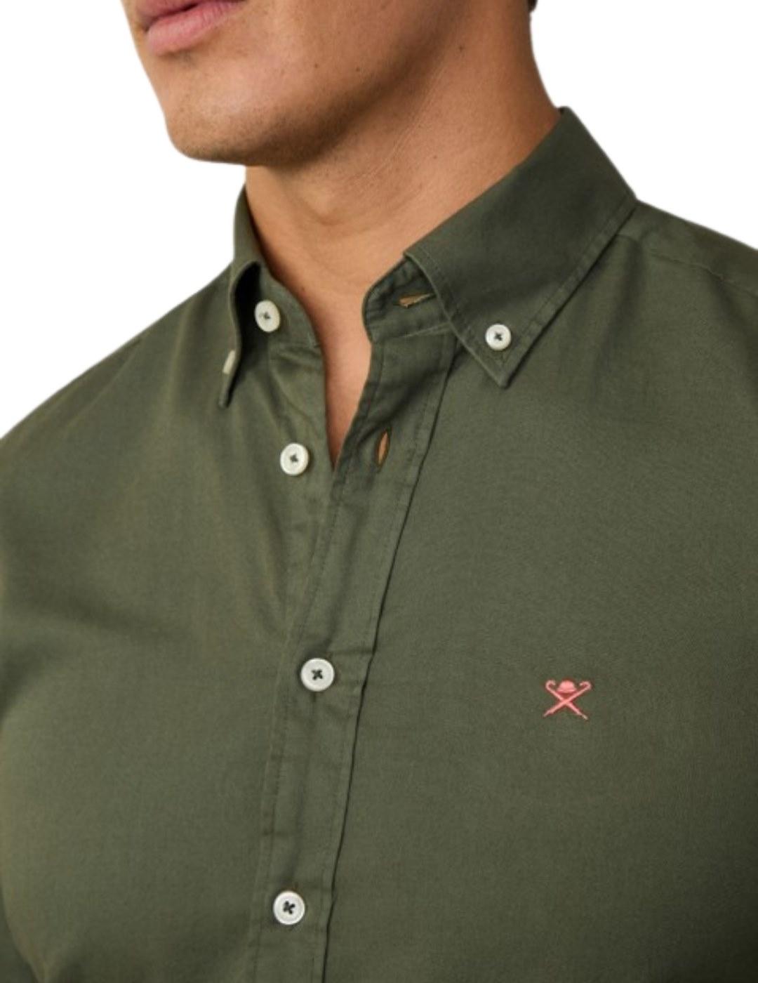 Hackett Camisa Verde Caqui