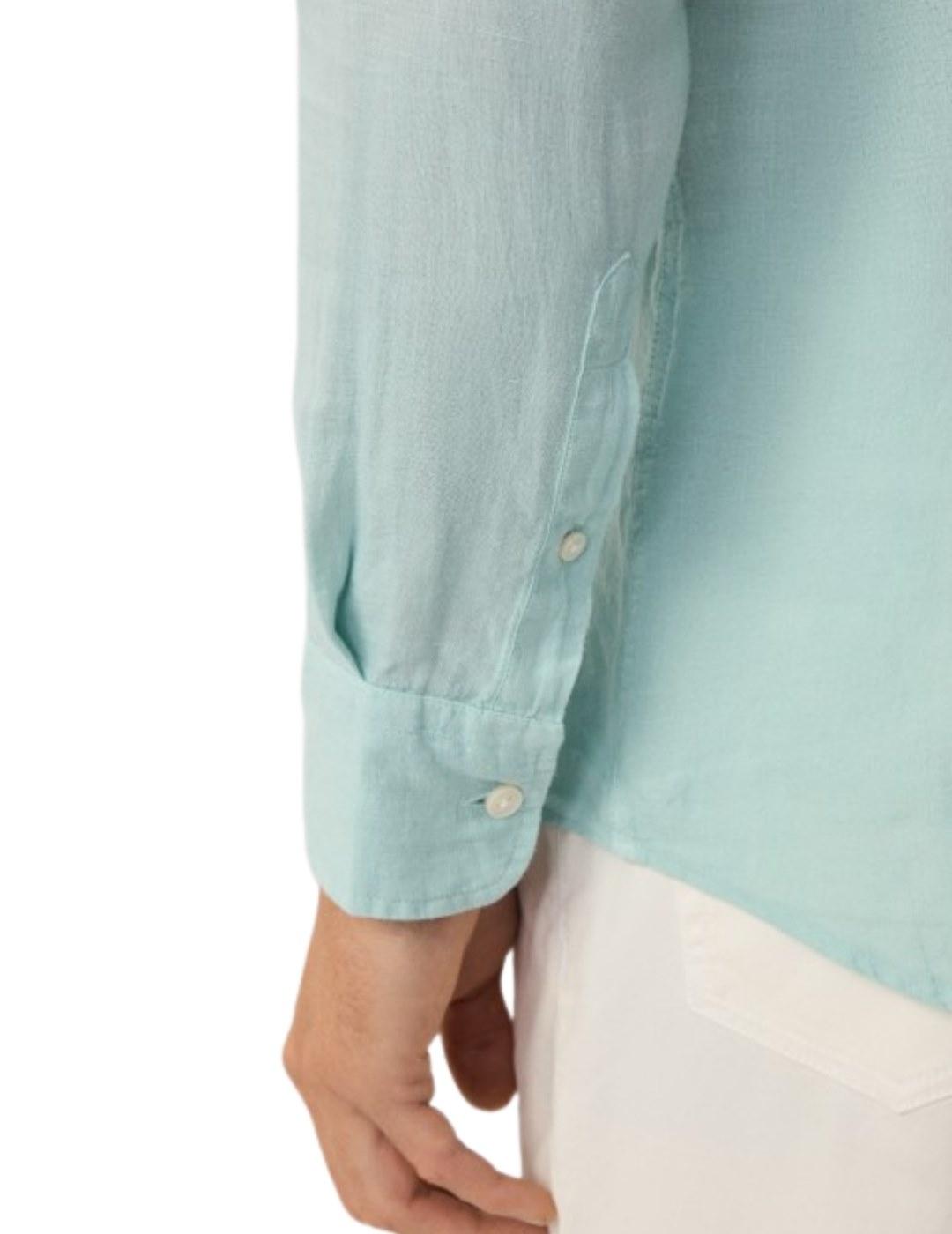 Hackett Camisa de lino Verde menta